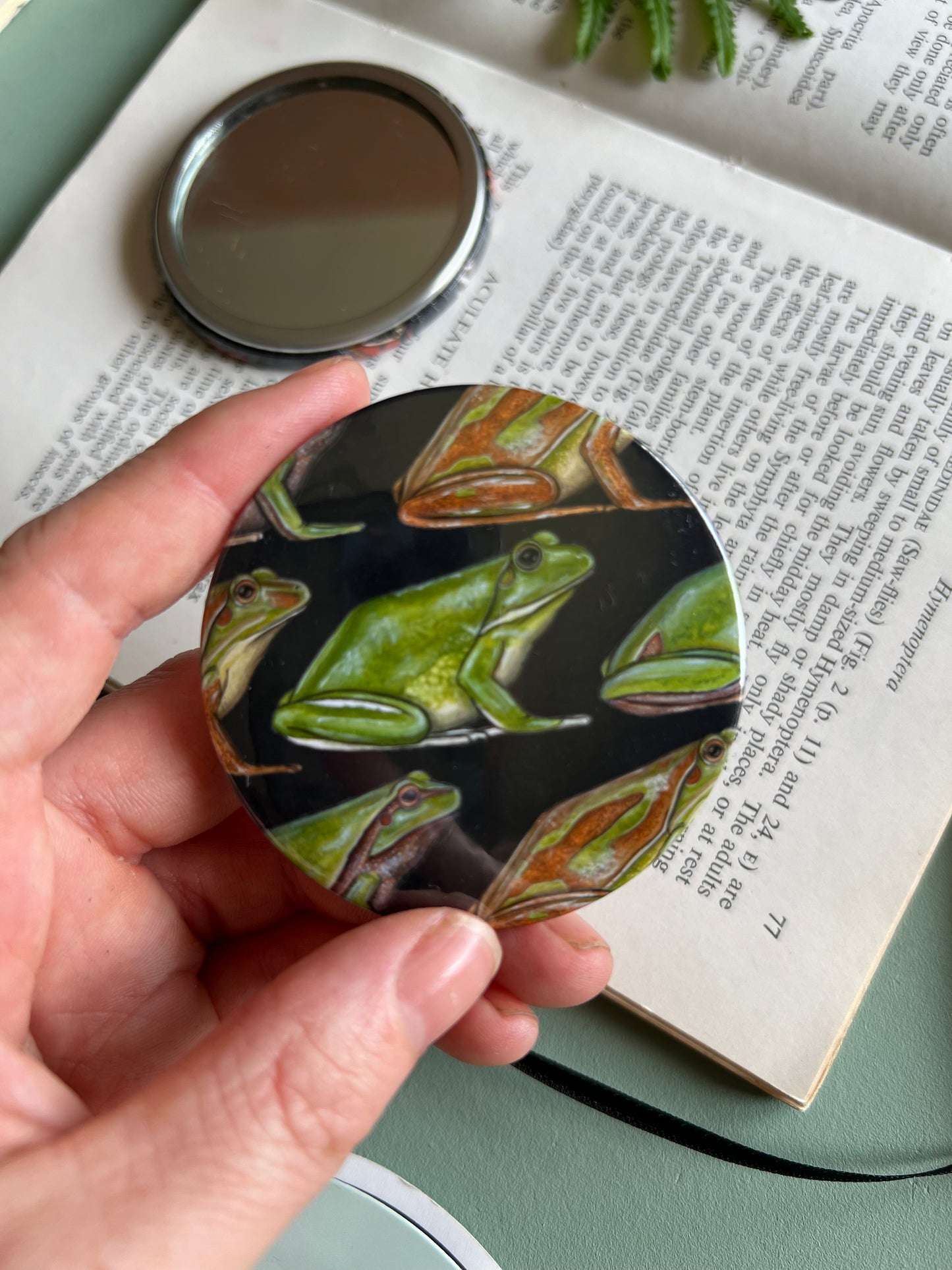 Frogs Pocket Mirror