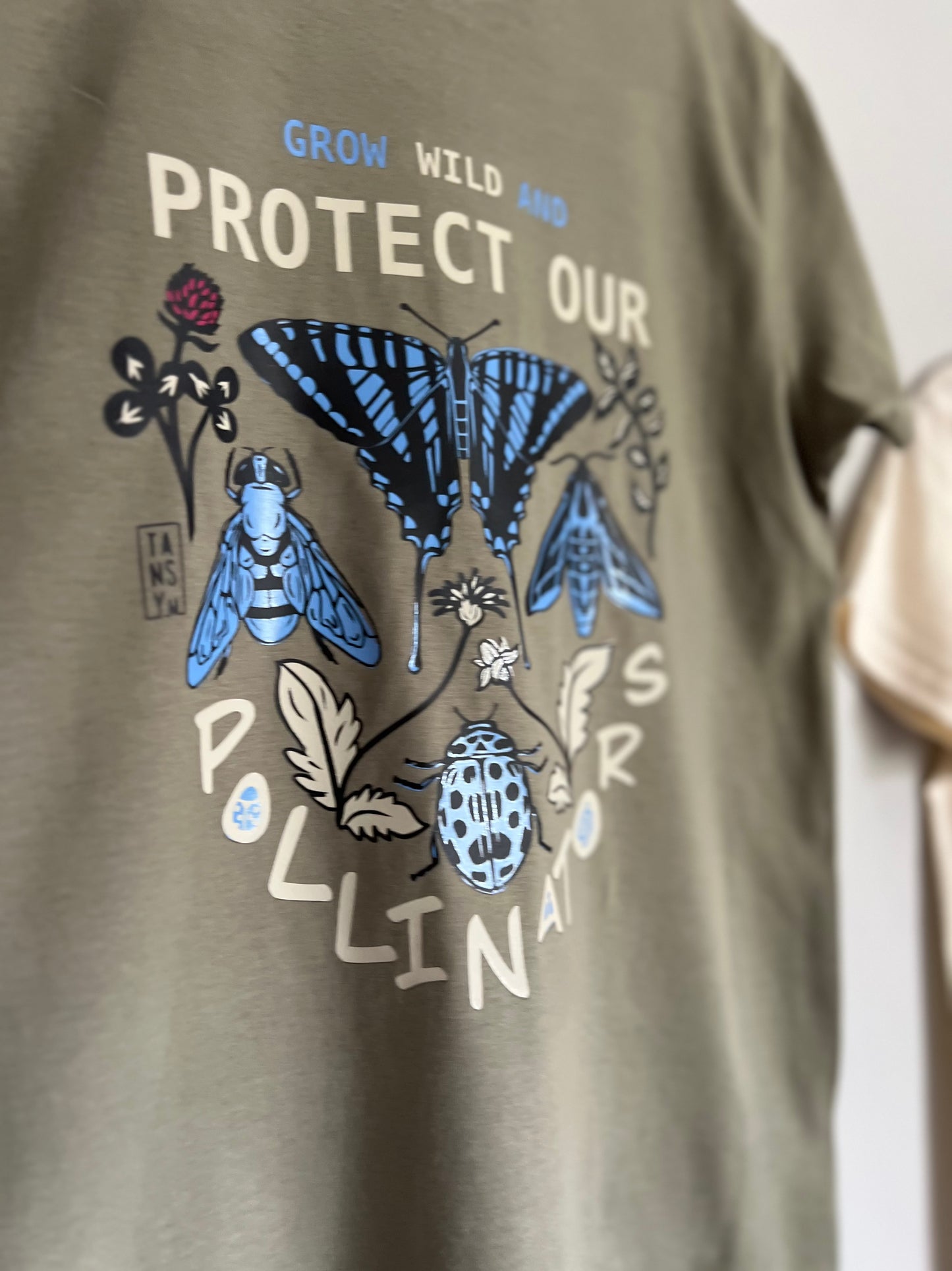 Pollinators organic cotton unisex tshirt