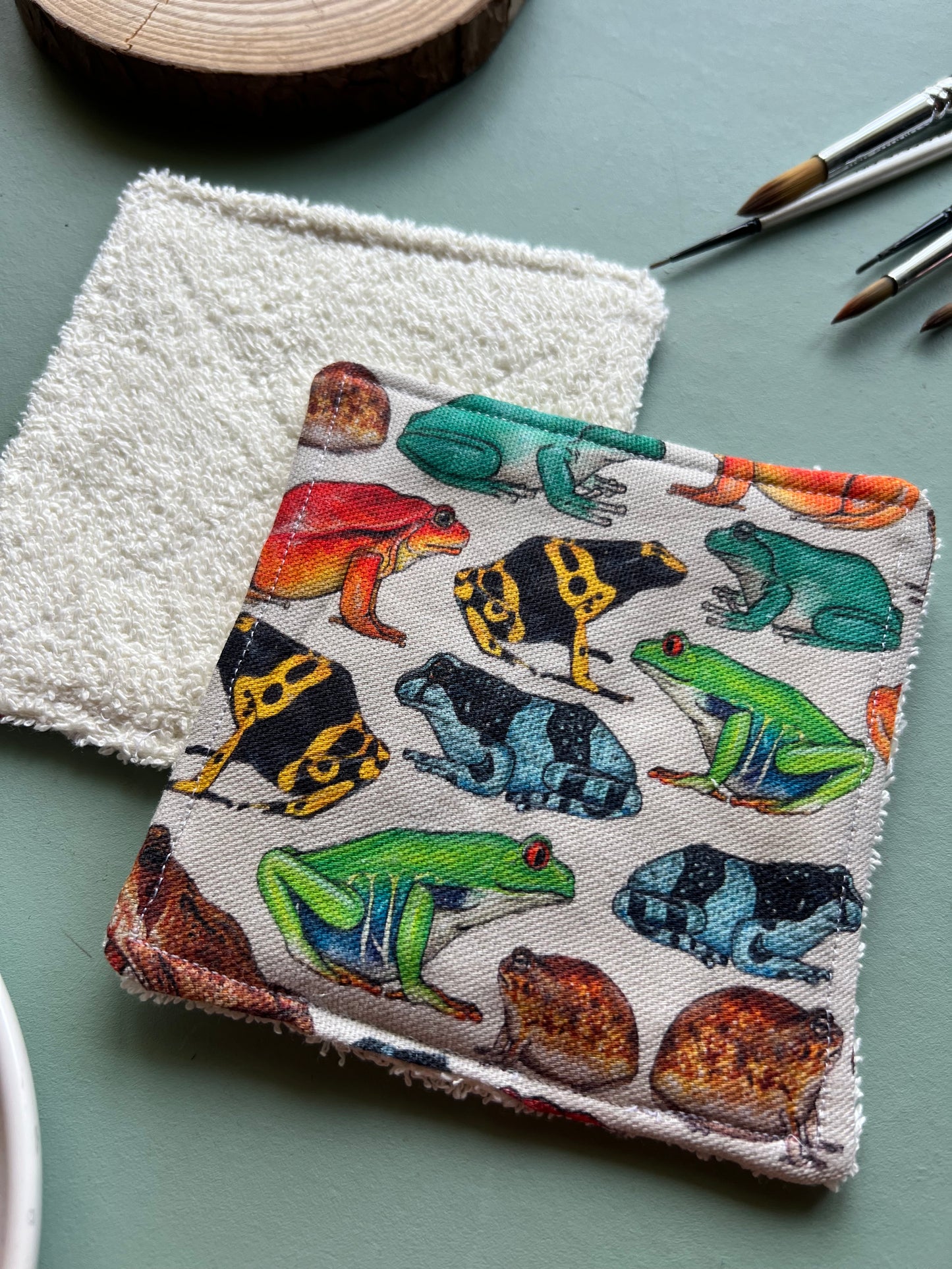 Frog Brush Towel