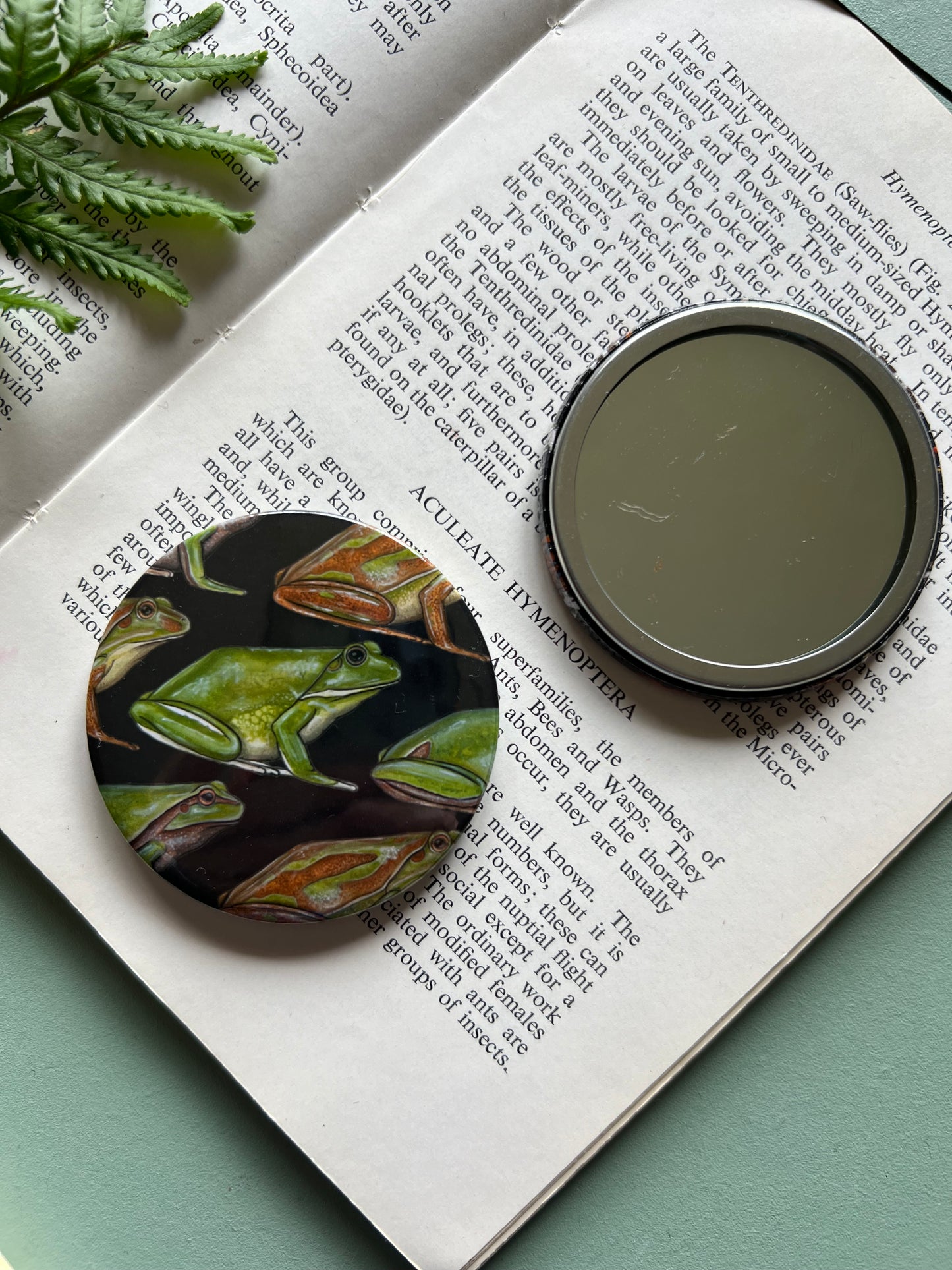 Frogs Pocket Mirror