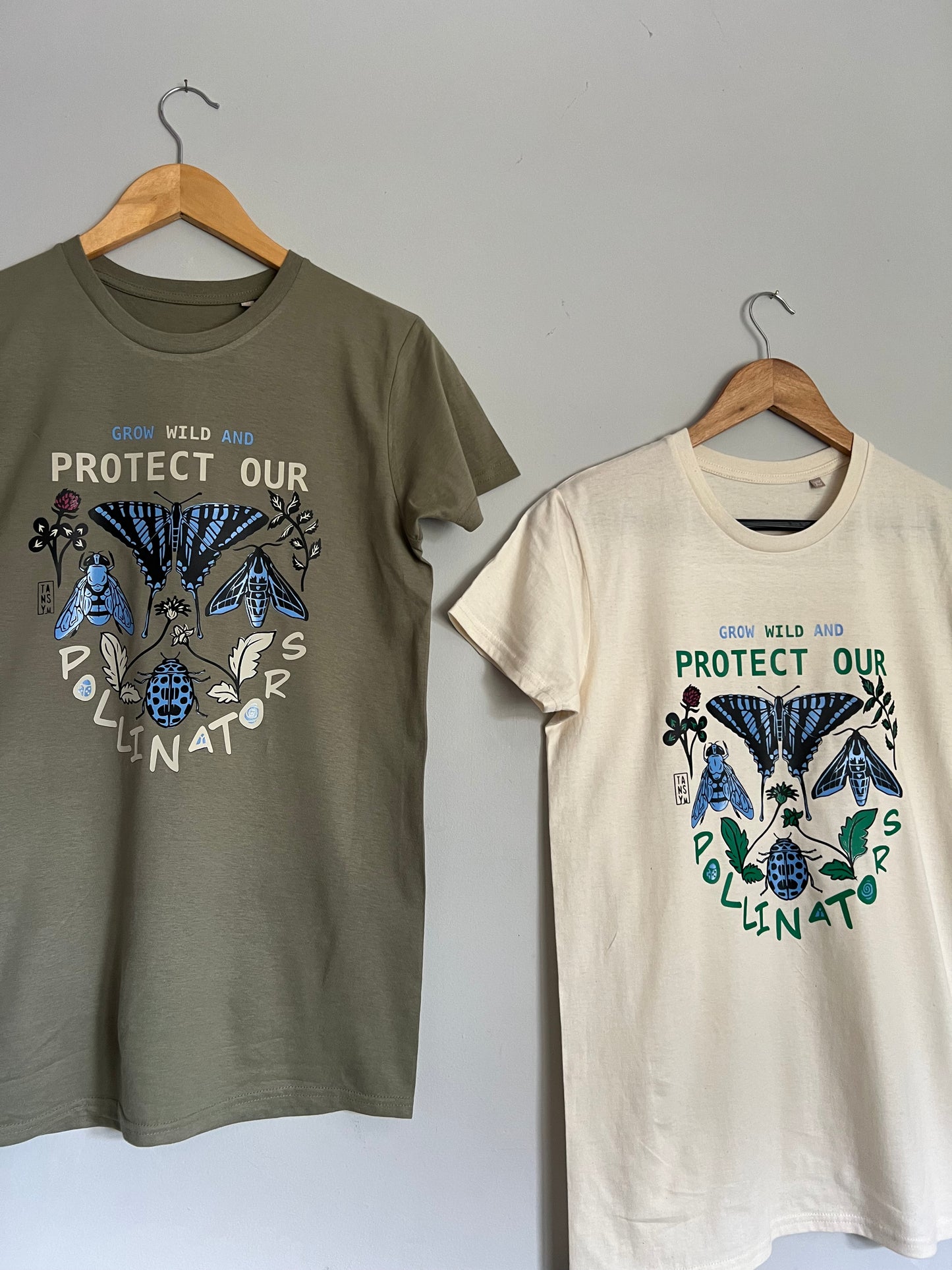 Pollinators organic cotton unisex tshirt