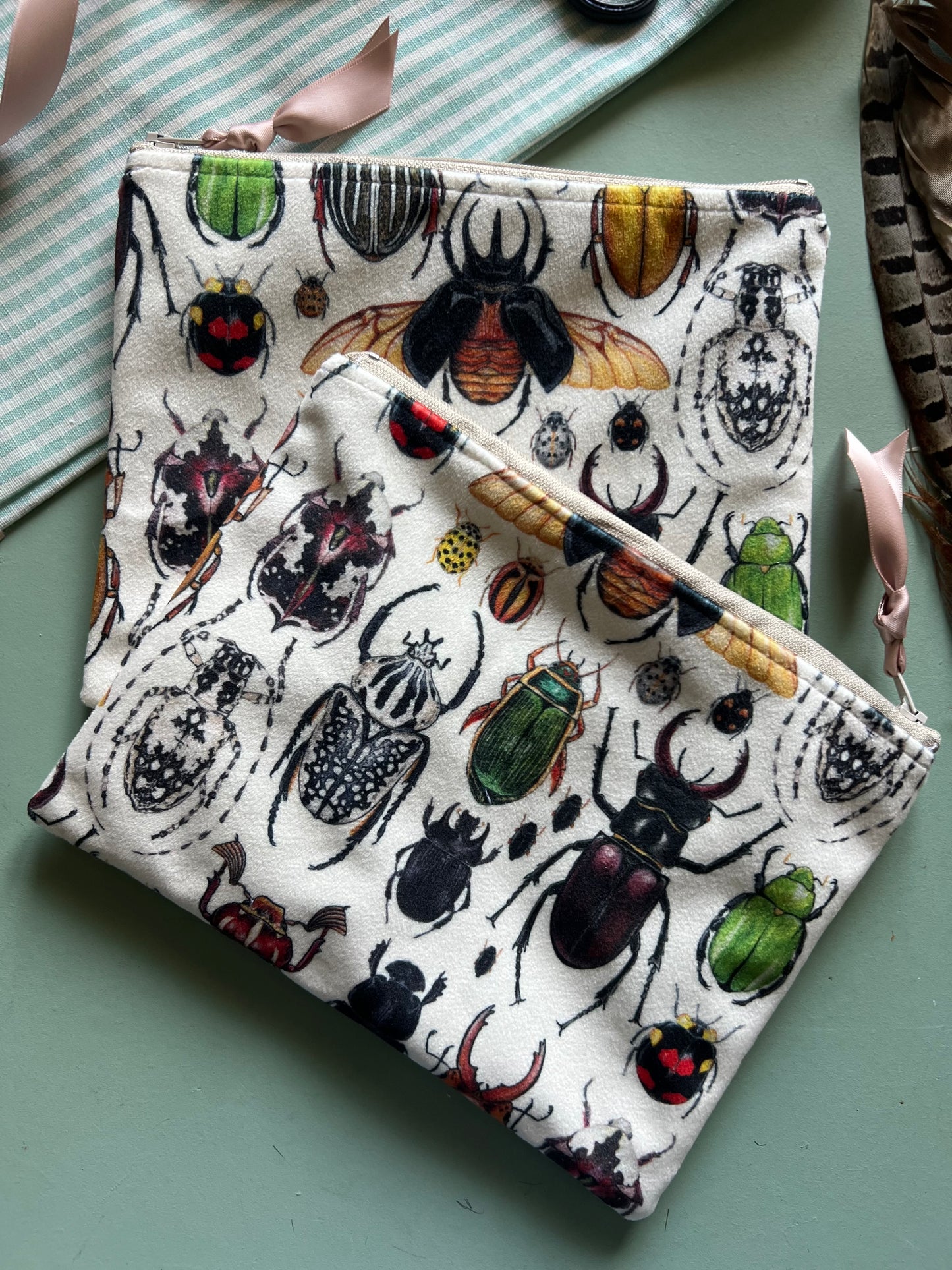 Soft Velvet Beetle Pouch
