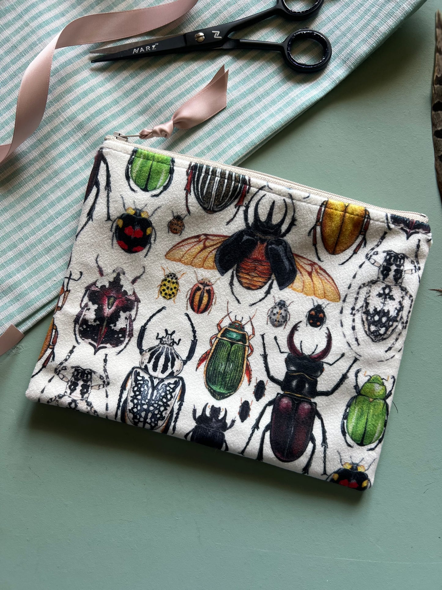 Soft Velvet Beetle Pouch