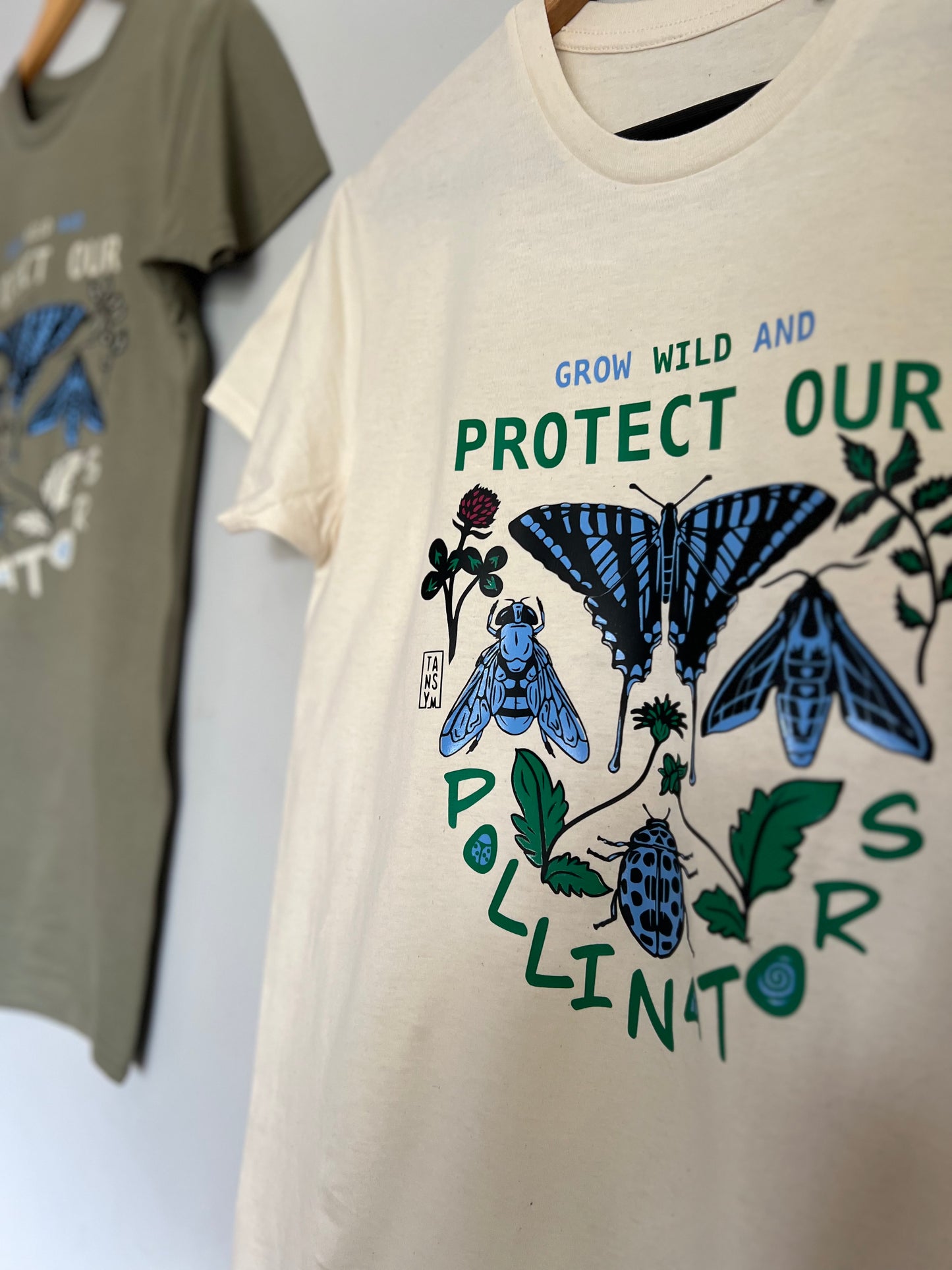 Pollinators organic cotton unisex tshirt