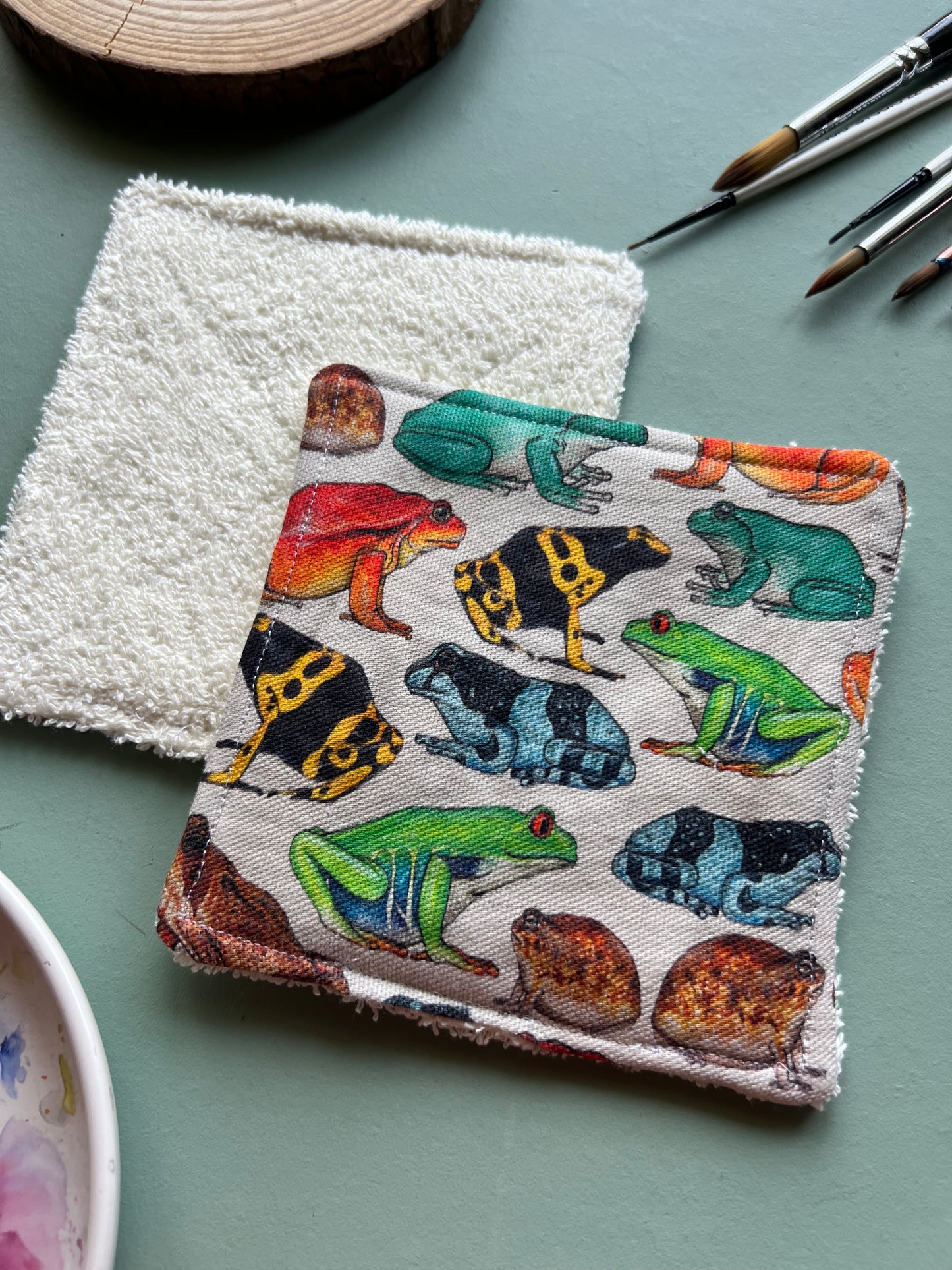 Frog Brush Towel