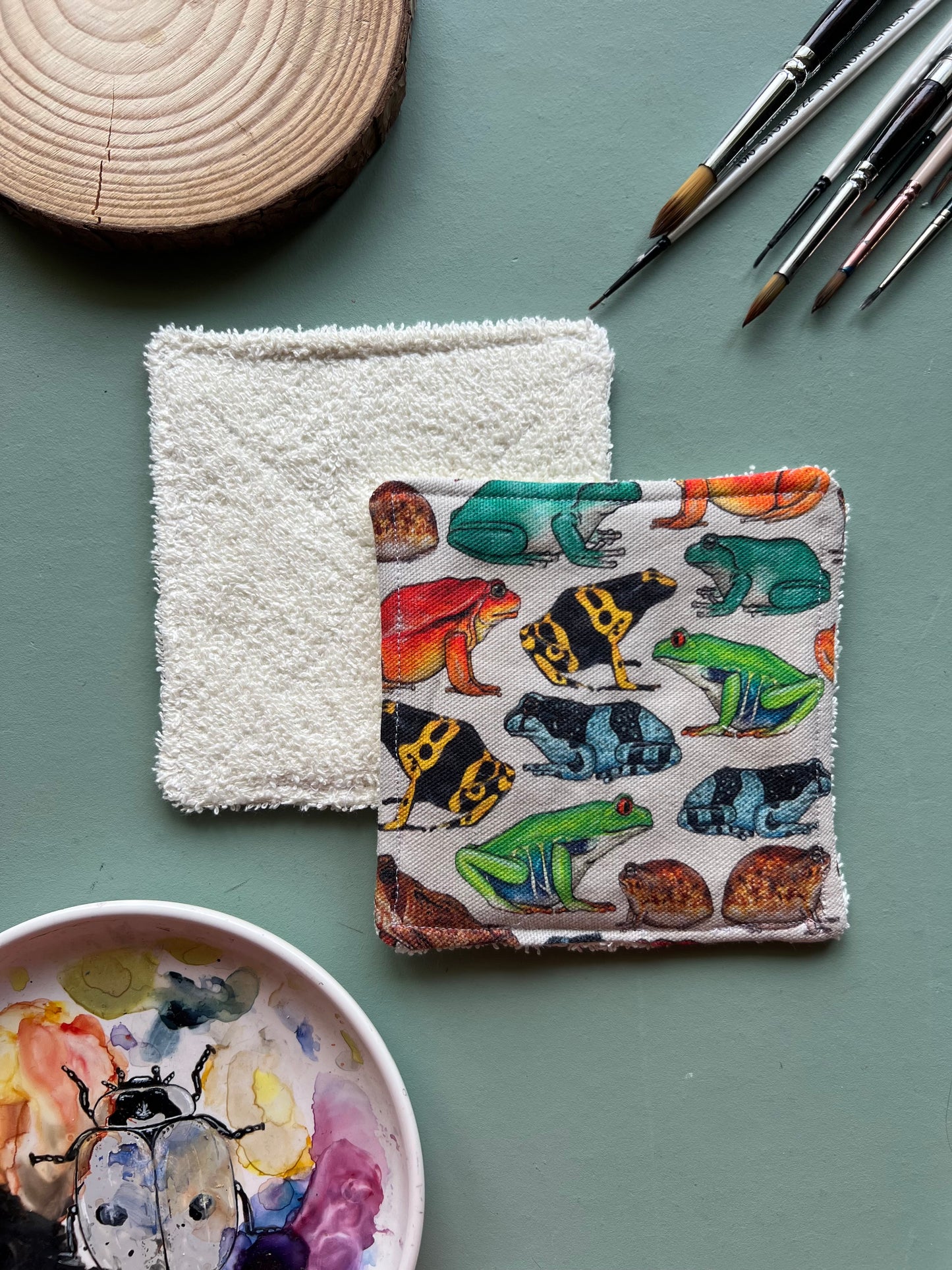 Frog Brush Towel