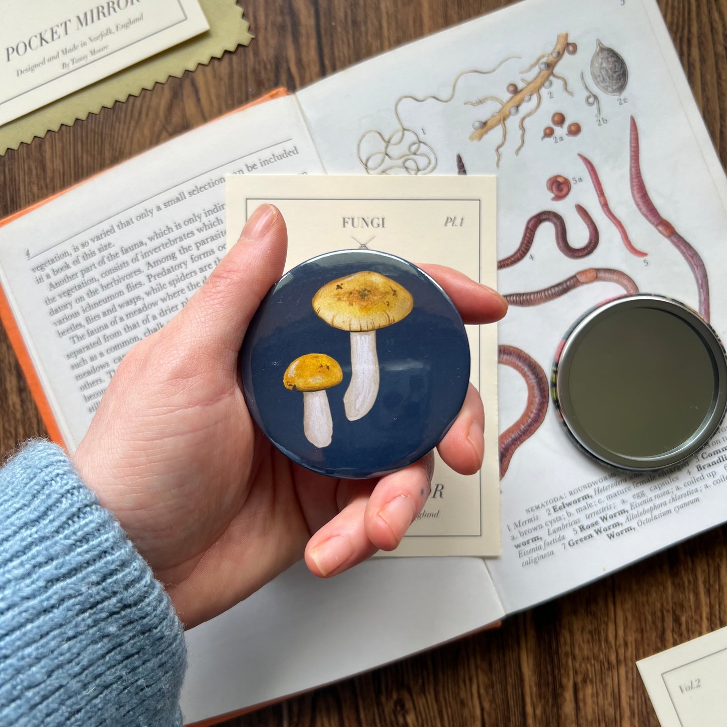 Mushroom Pocket Mirror