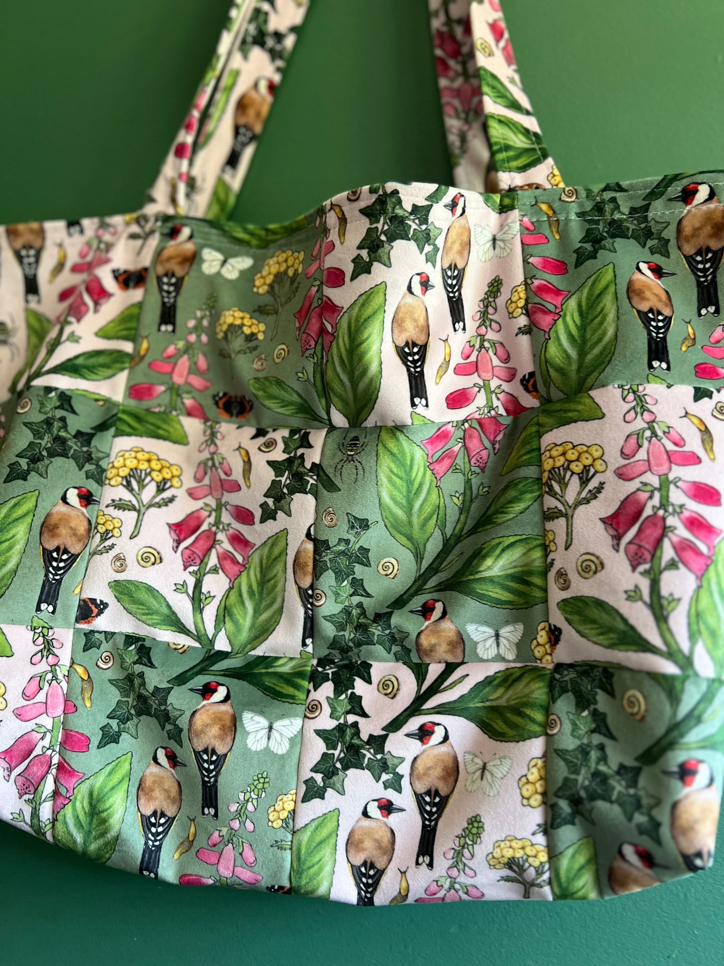 Velvet Patchwork Tote Bag