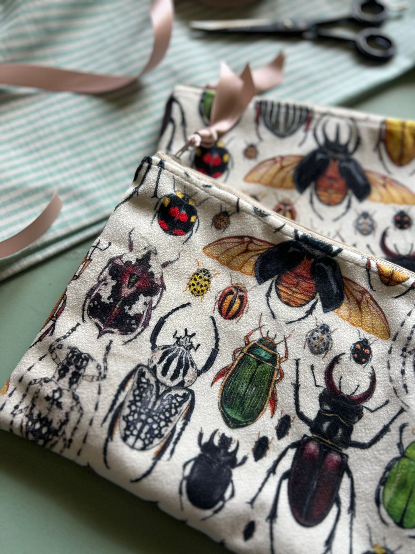 Soft Velvet Beetle Pouch