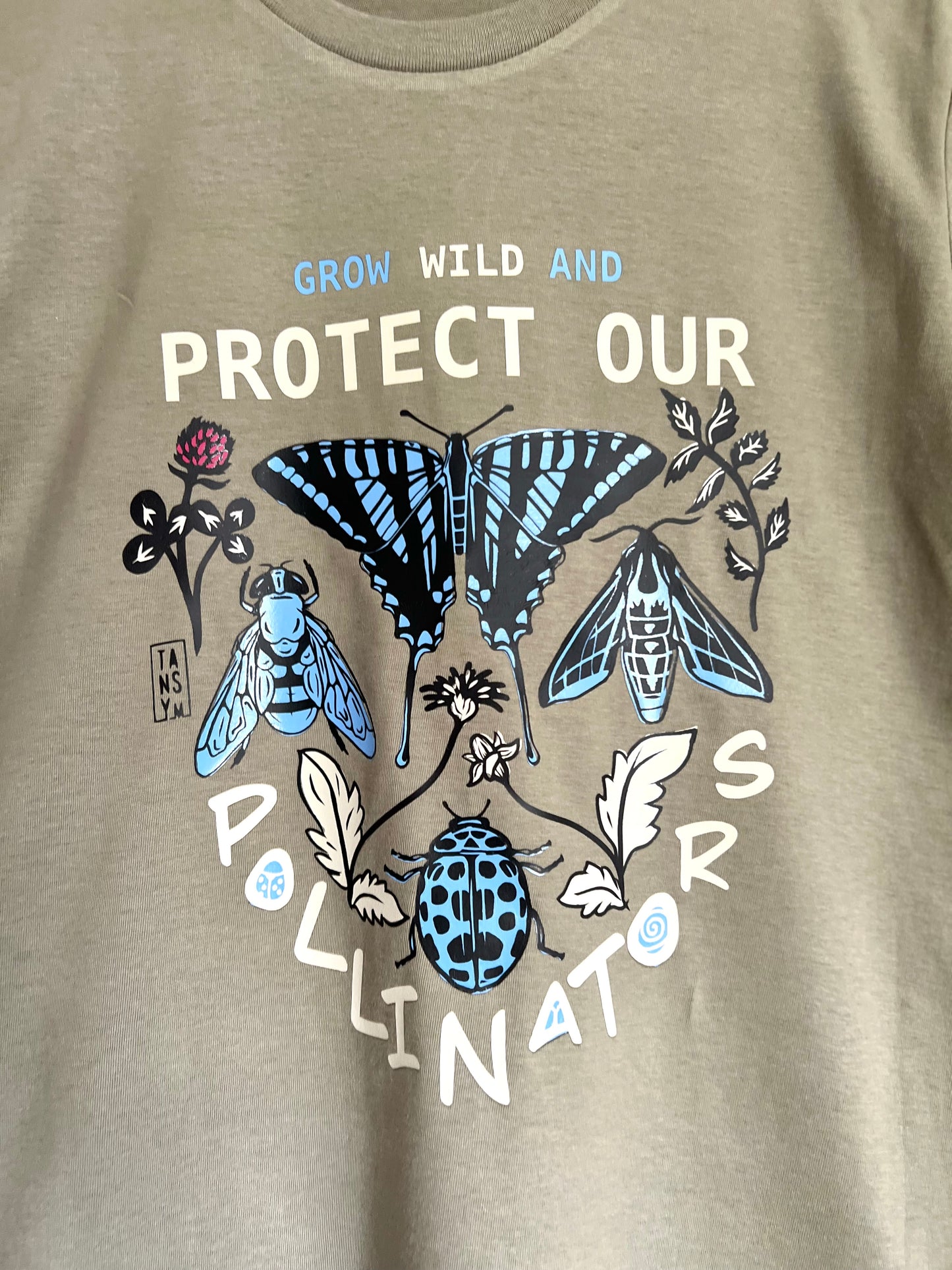 Pollinators organic cotton unisex tshirt