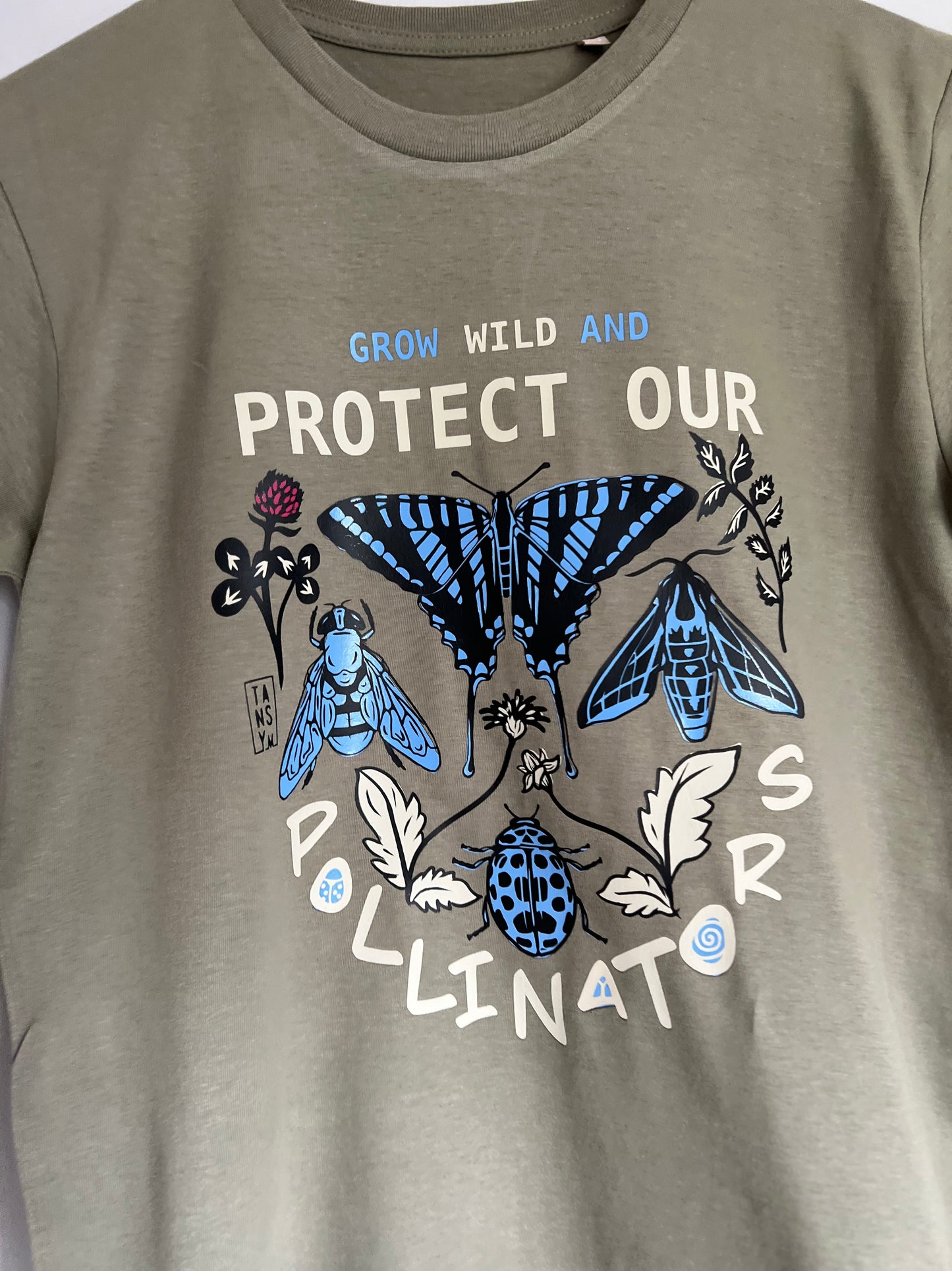Pollinators organic cotton unisex tshirt