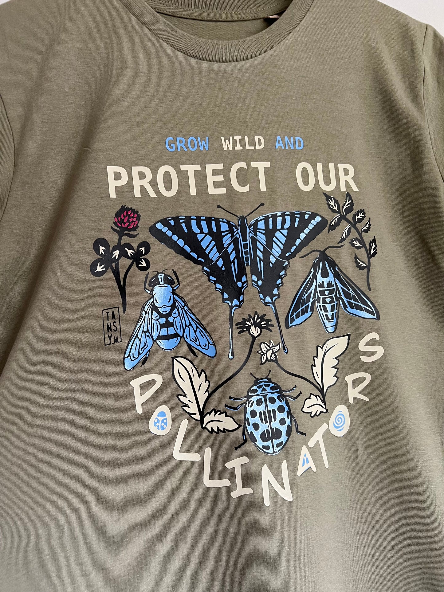 Pollinators organic cotton unisex tshirt