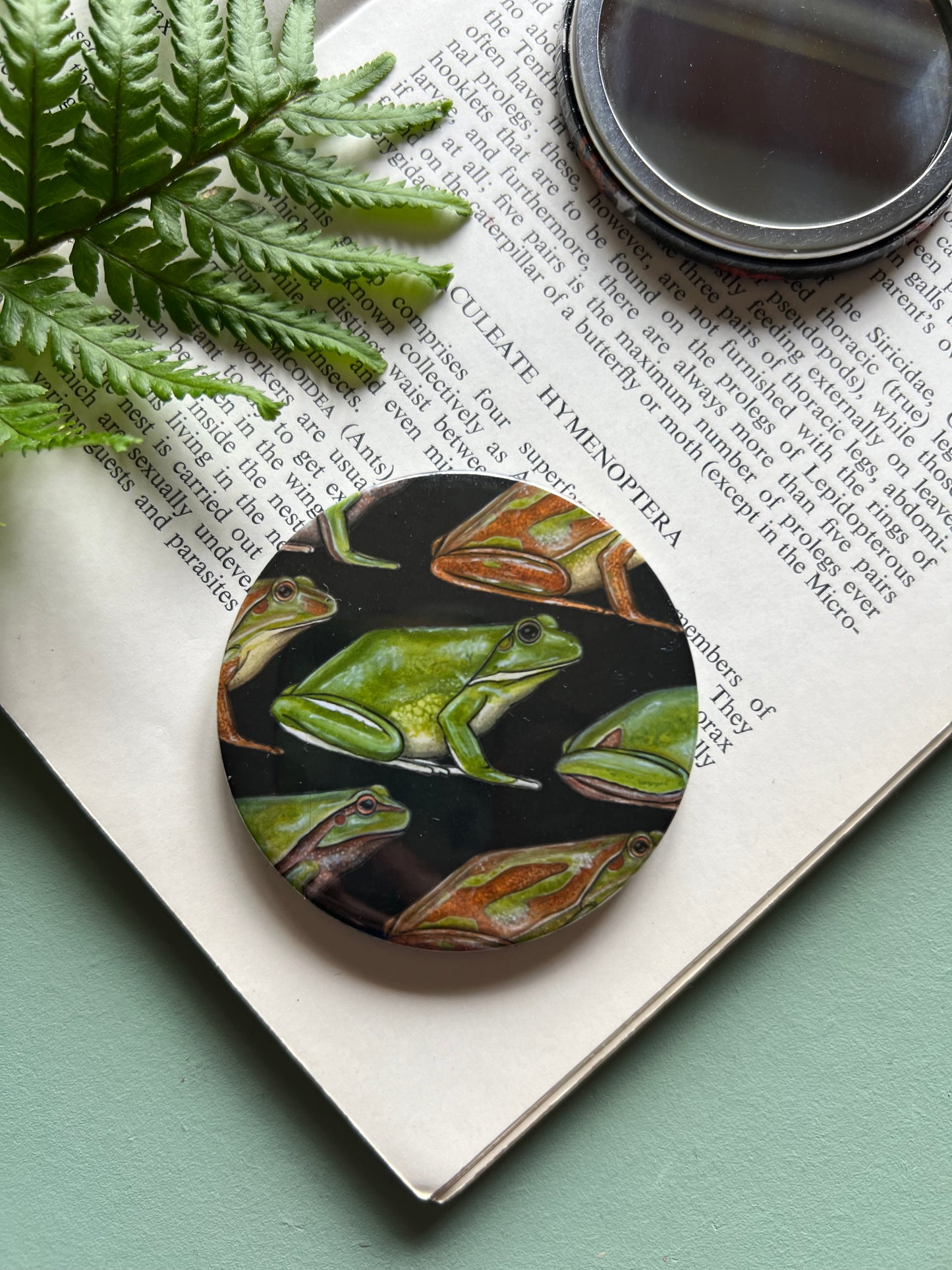 Frogs Pocket Mirror