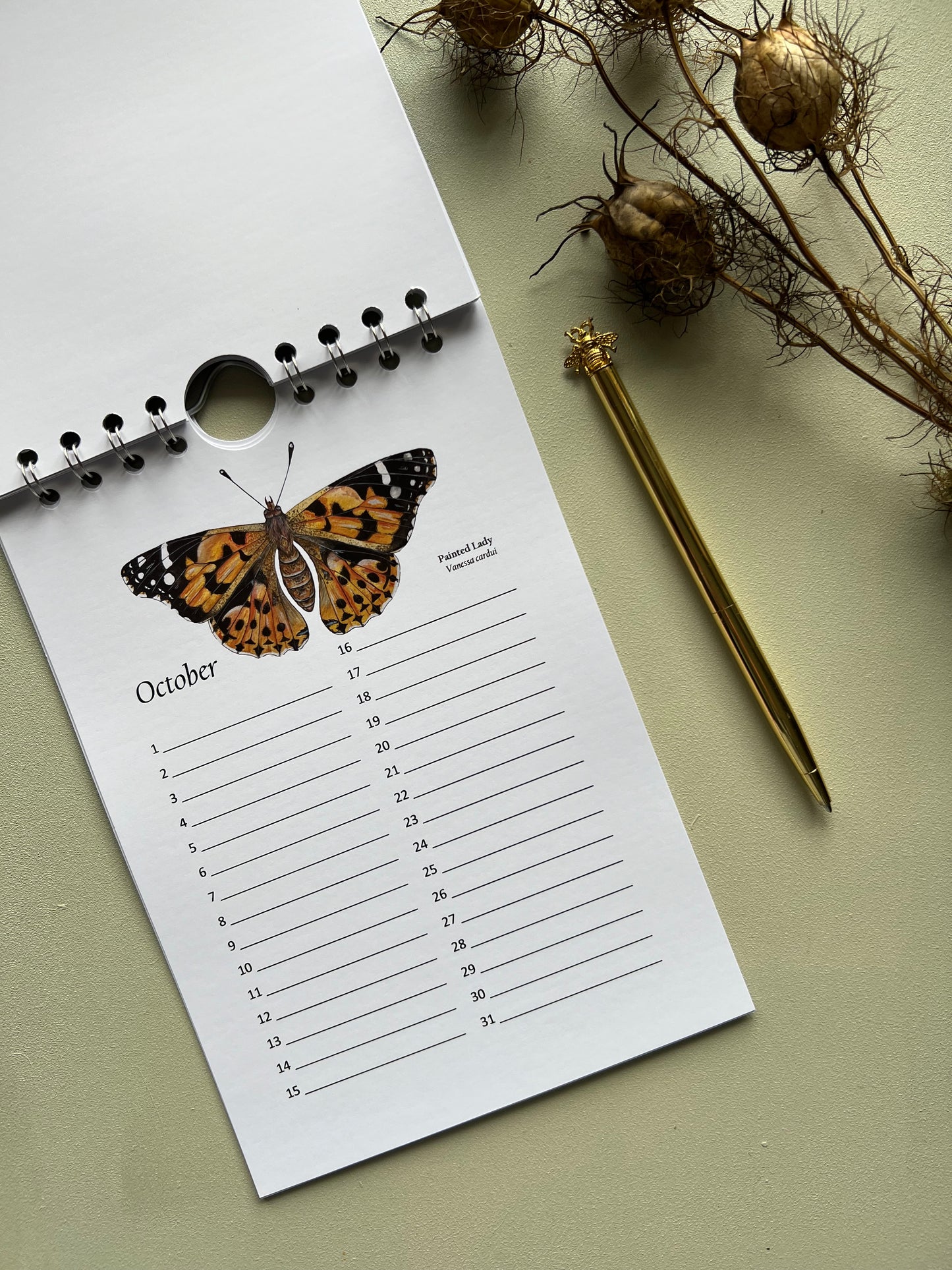 Butterfly and Moth Birthday and Other Important Dates Calendar, Perpetual Calendar