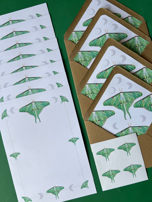 Luna Moth Letter Writing Set