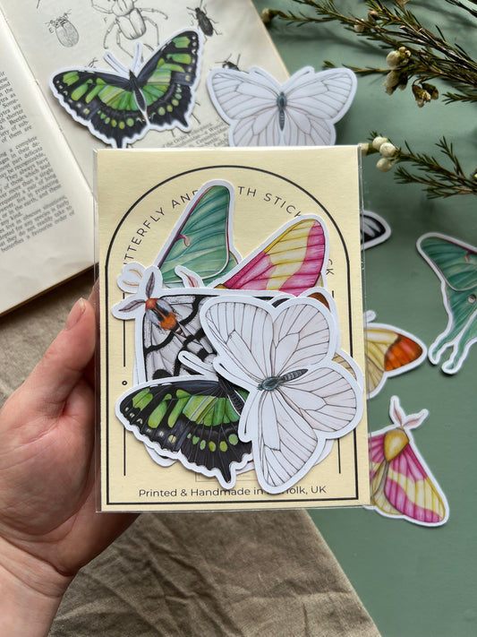 Butterfly and Moth Sticker Set