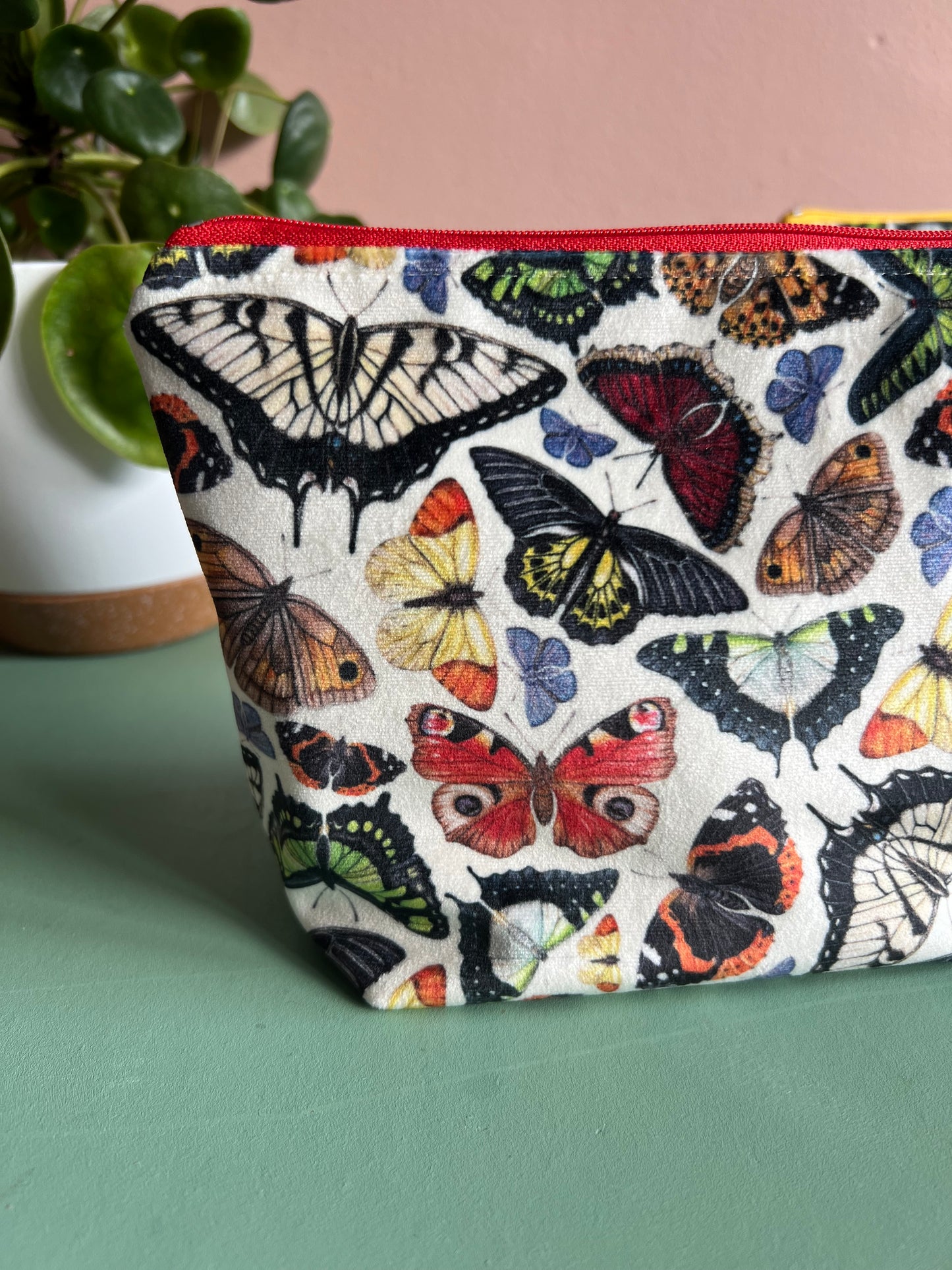 Velvet Butterfly Cosmetic Bag