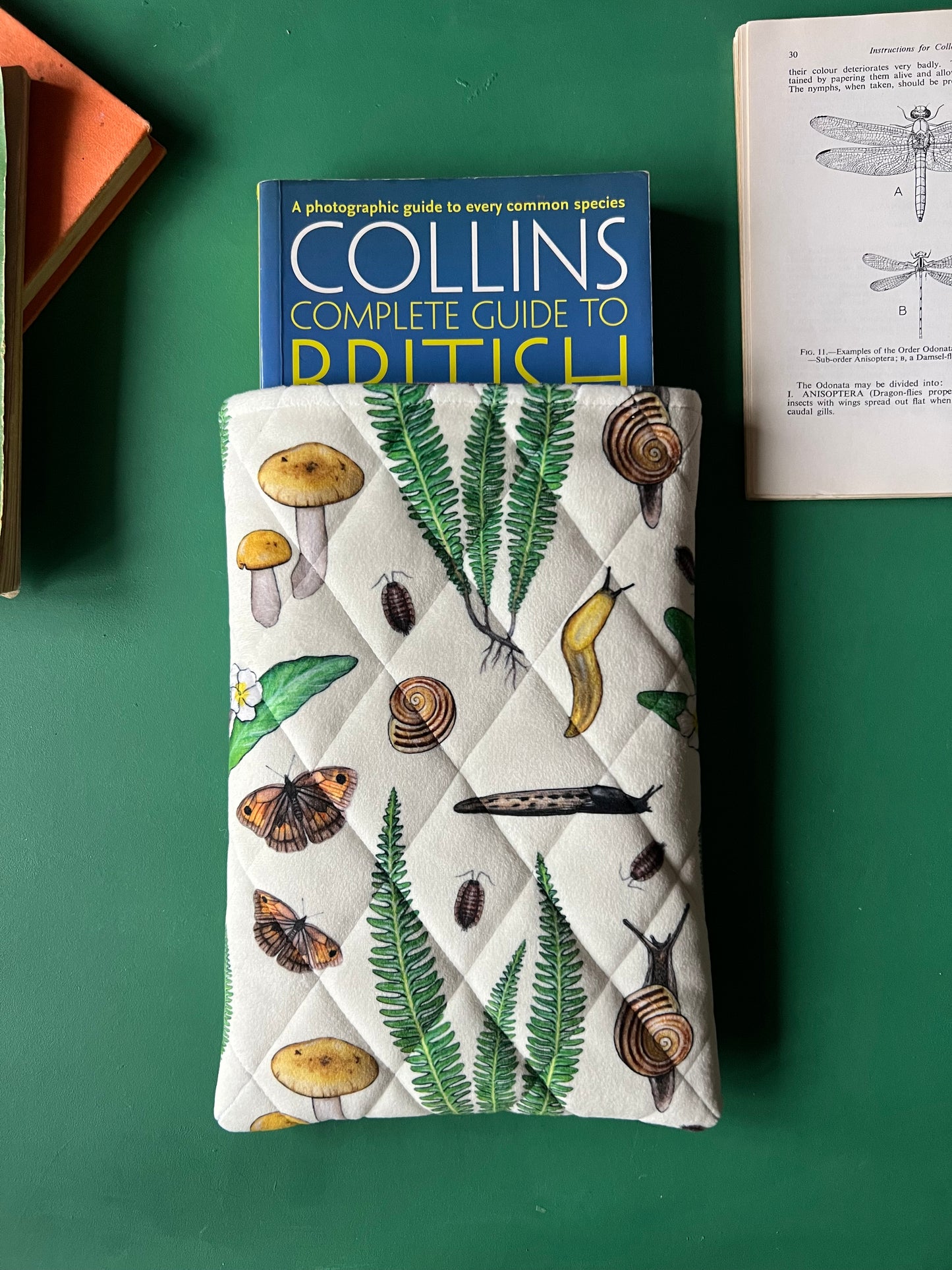 Forest Floor Quilted Velvet Book Sleeve