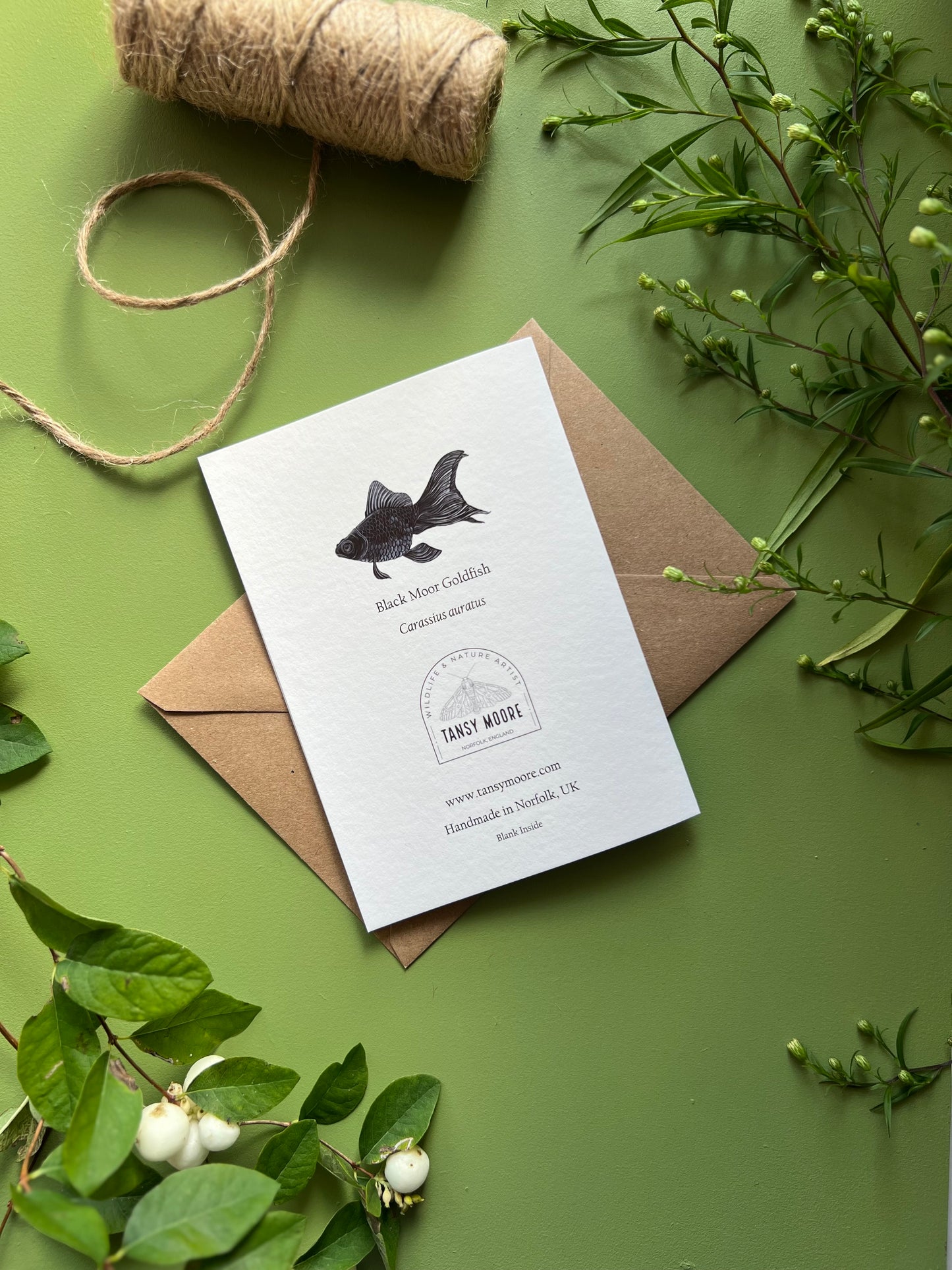 Black Moor Goldfish Card