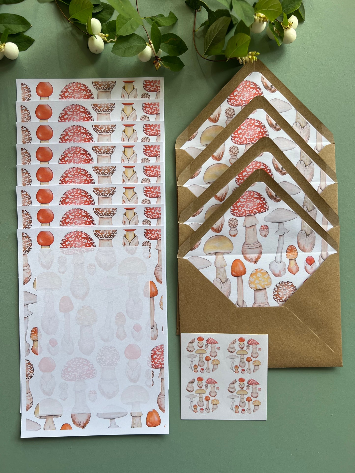 Mushroom Letter Writing Set