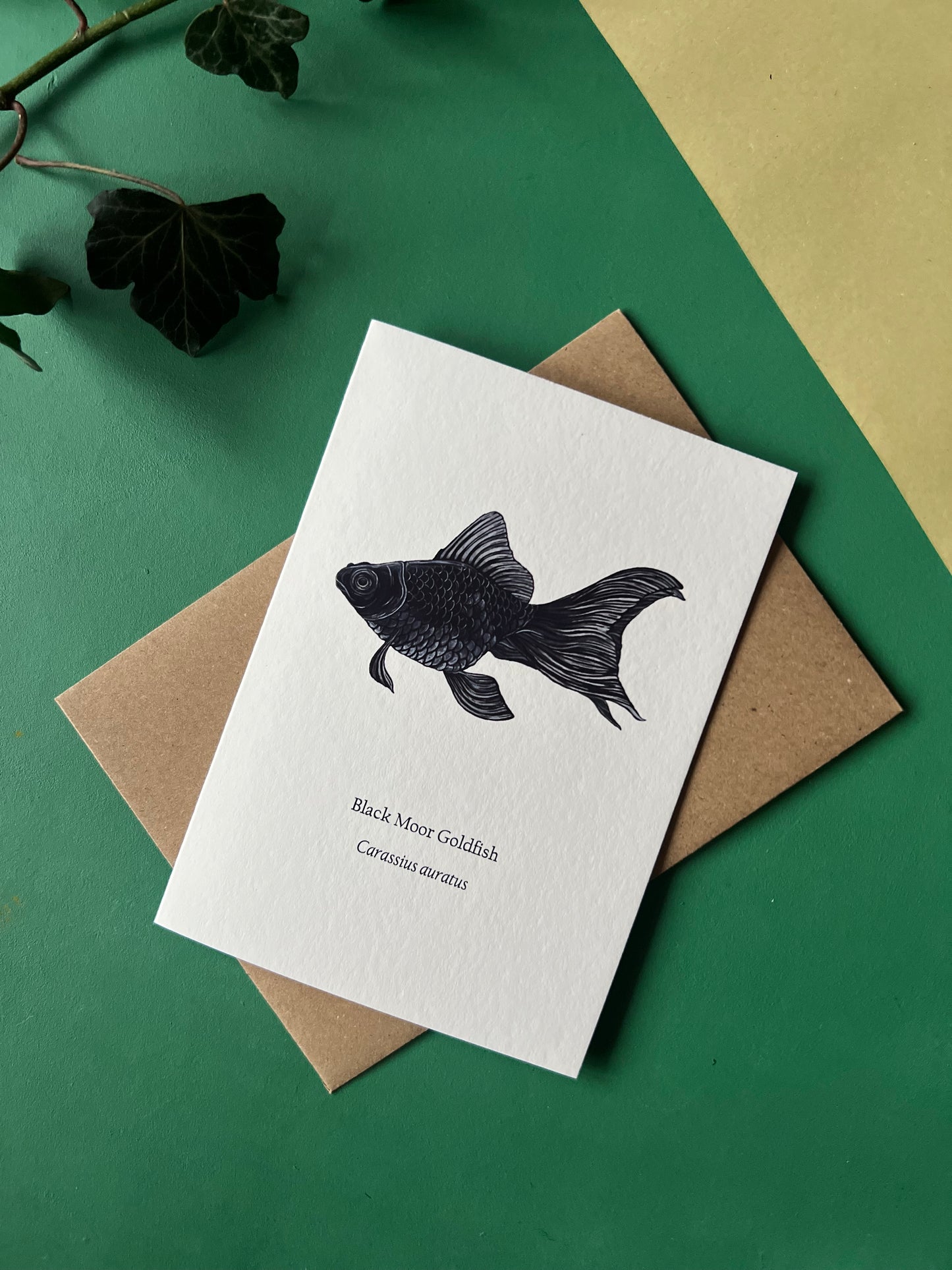 Black Moor Goldfish Card