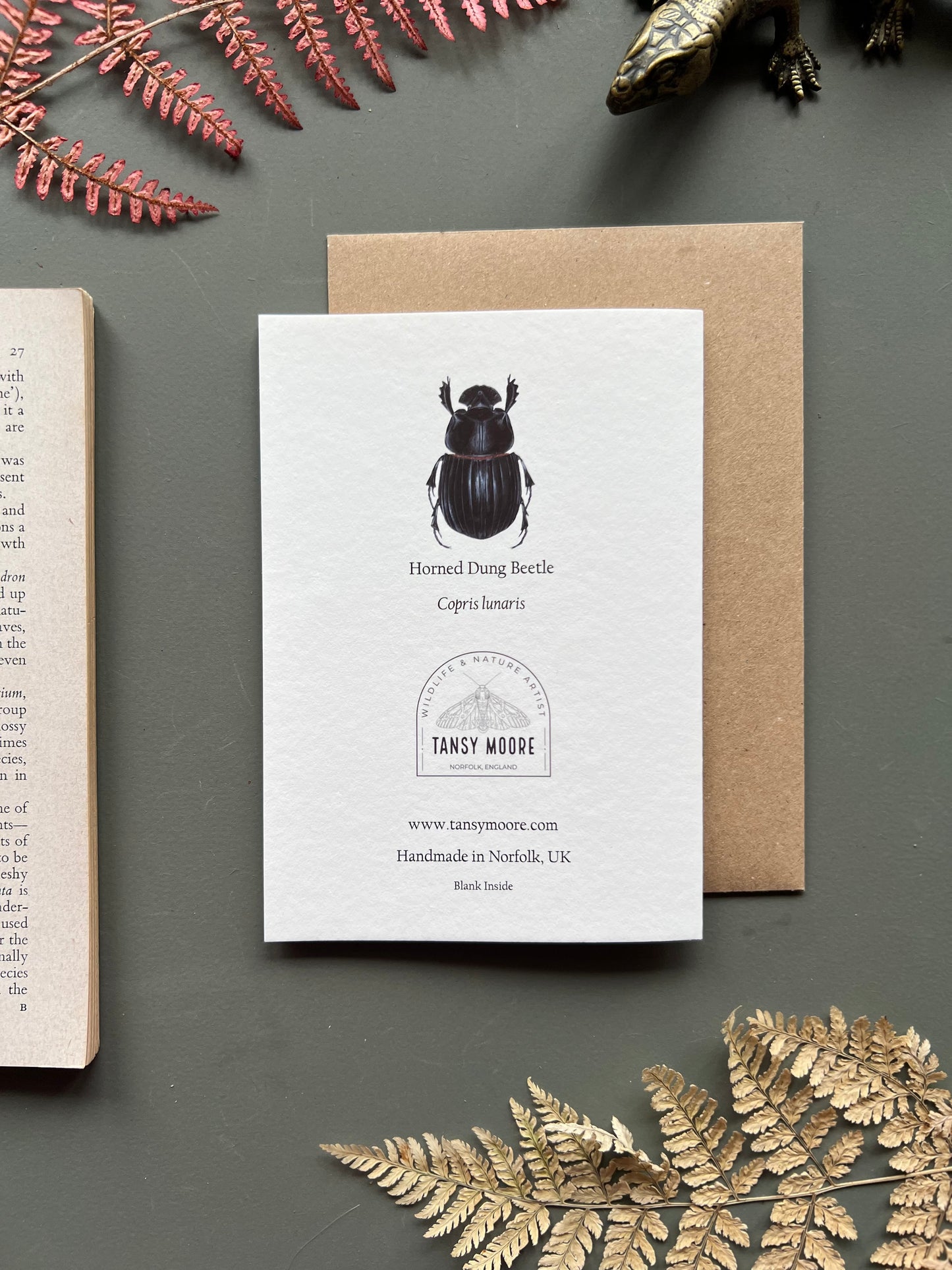 Horned Dung Beetle Card