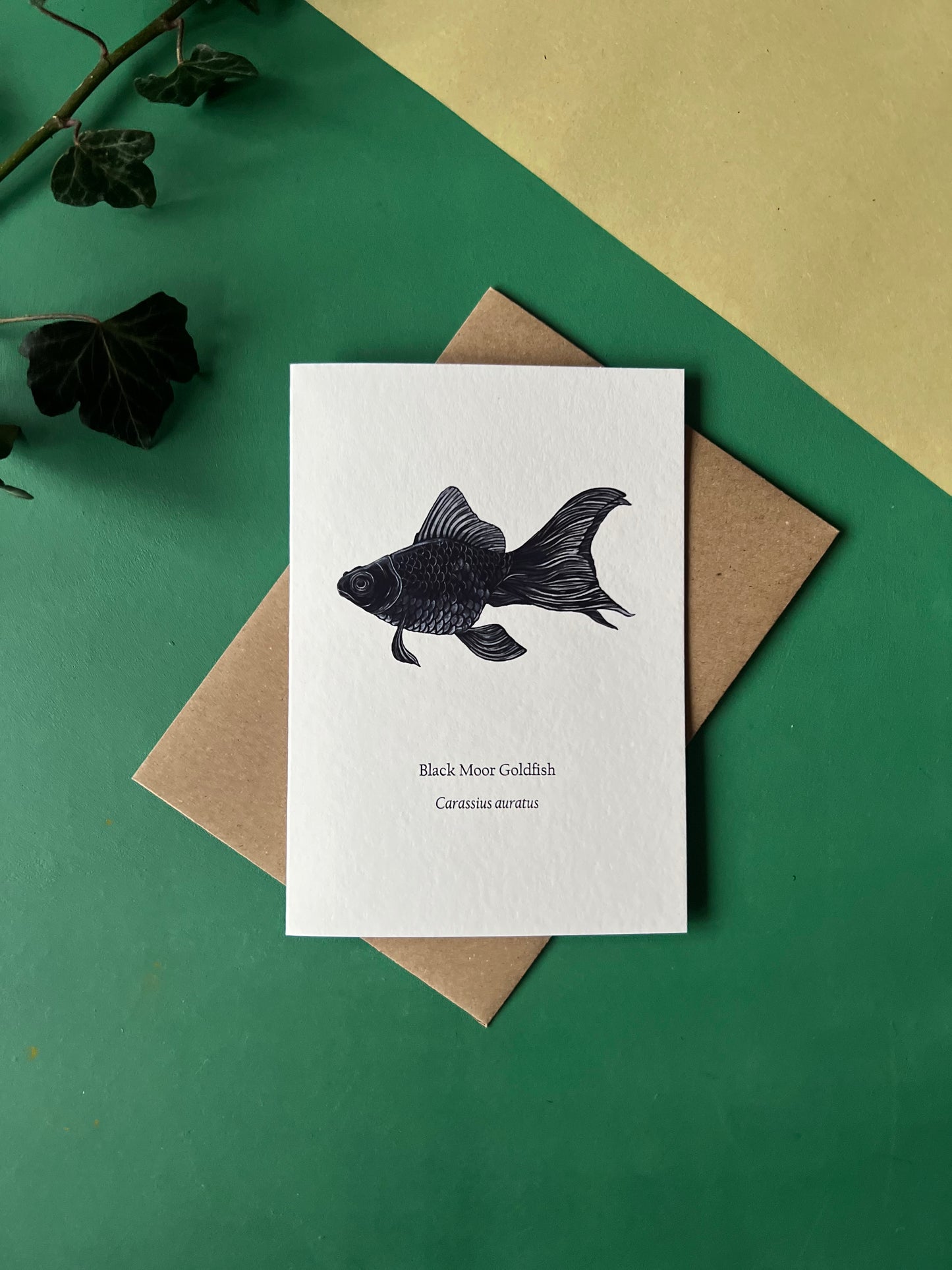 Black Moor Goldfish Card