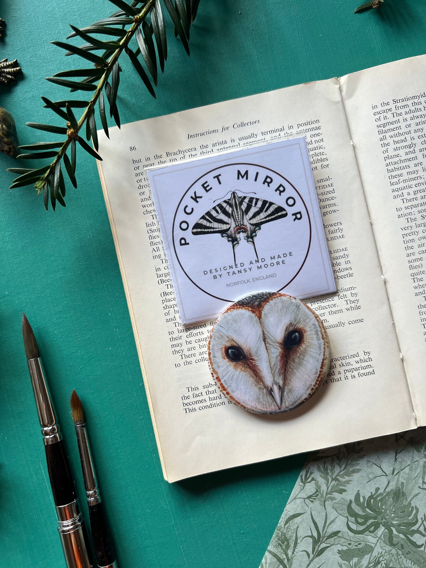 Barn Owl Pocket Mirror