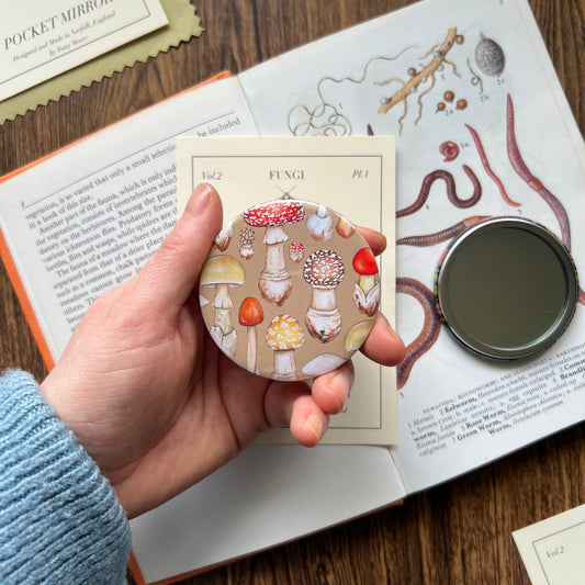 Mushroom Pocket Mirror