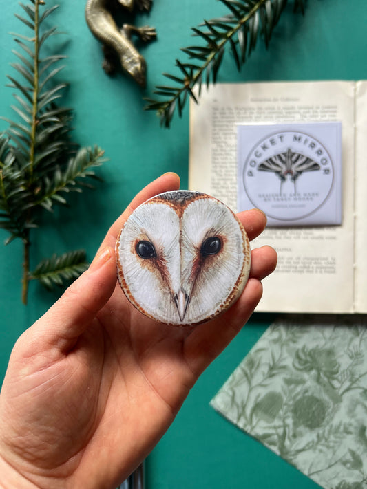 Barn Owl Pocket Mirror