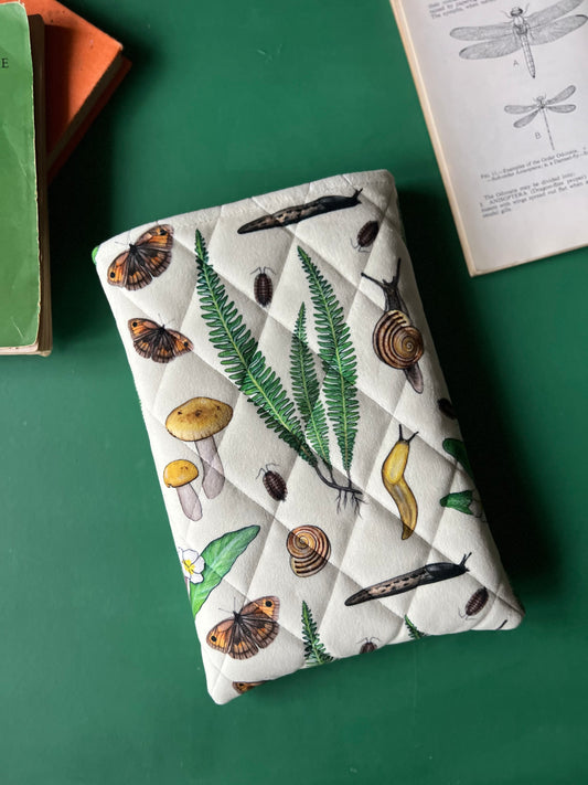Forest Floor Quilted Velvet Book Sleeve