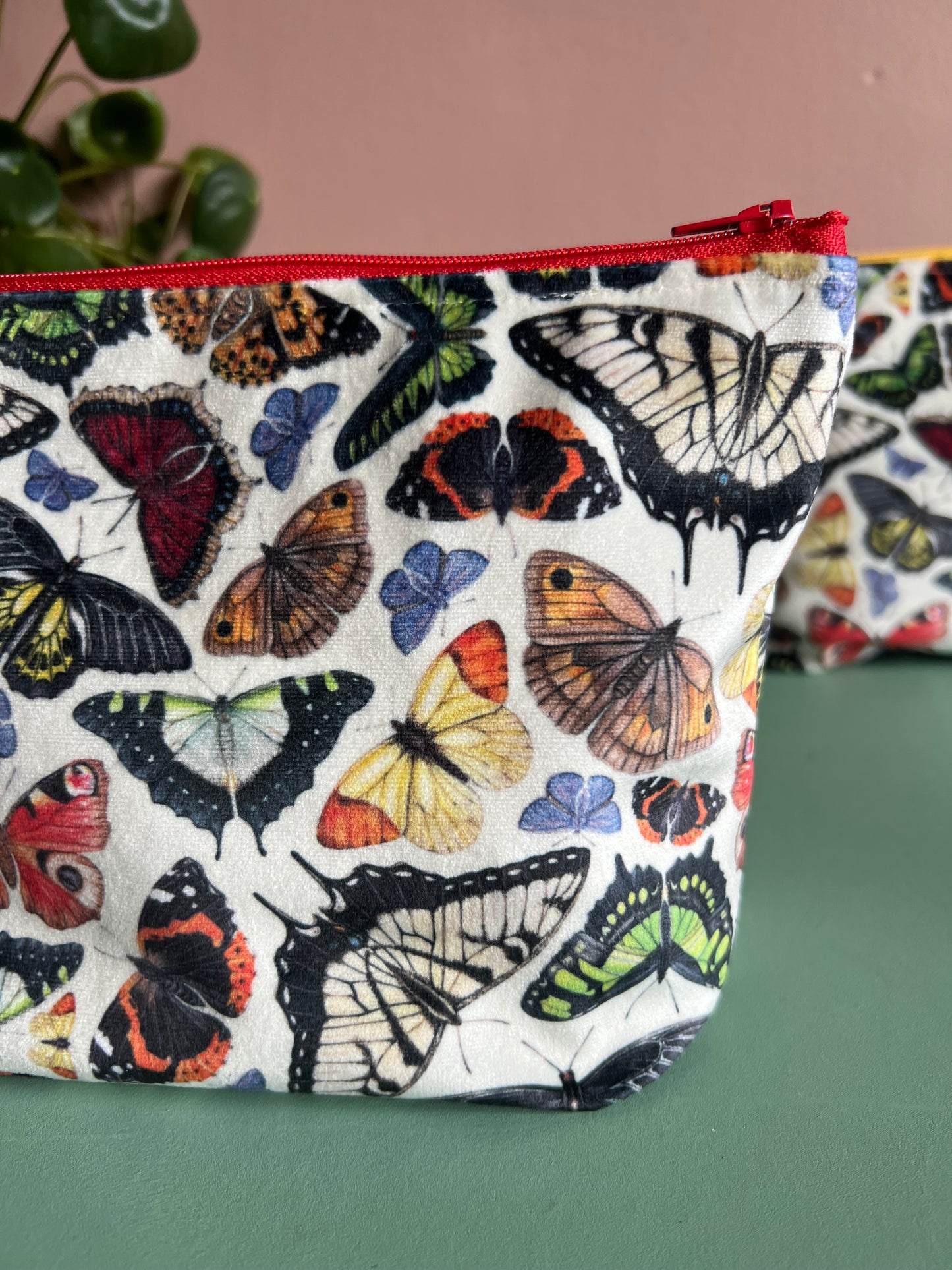 Velvet Butterfly Cosmetic Bag