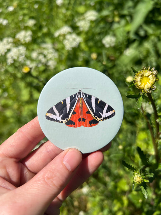 Jersey Tiger Moth Pocket Mirror
