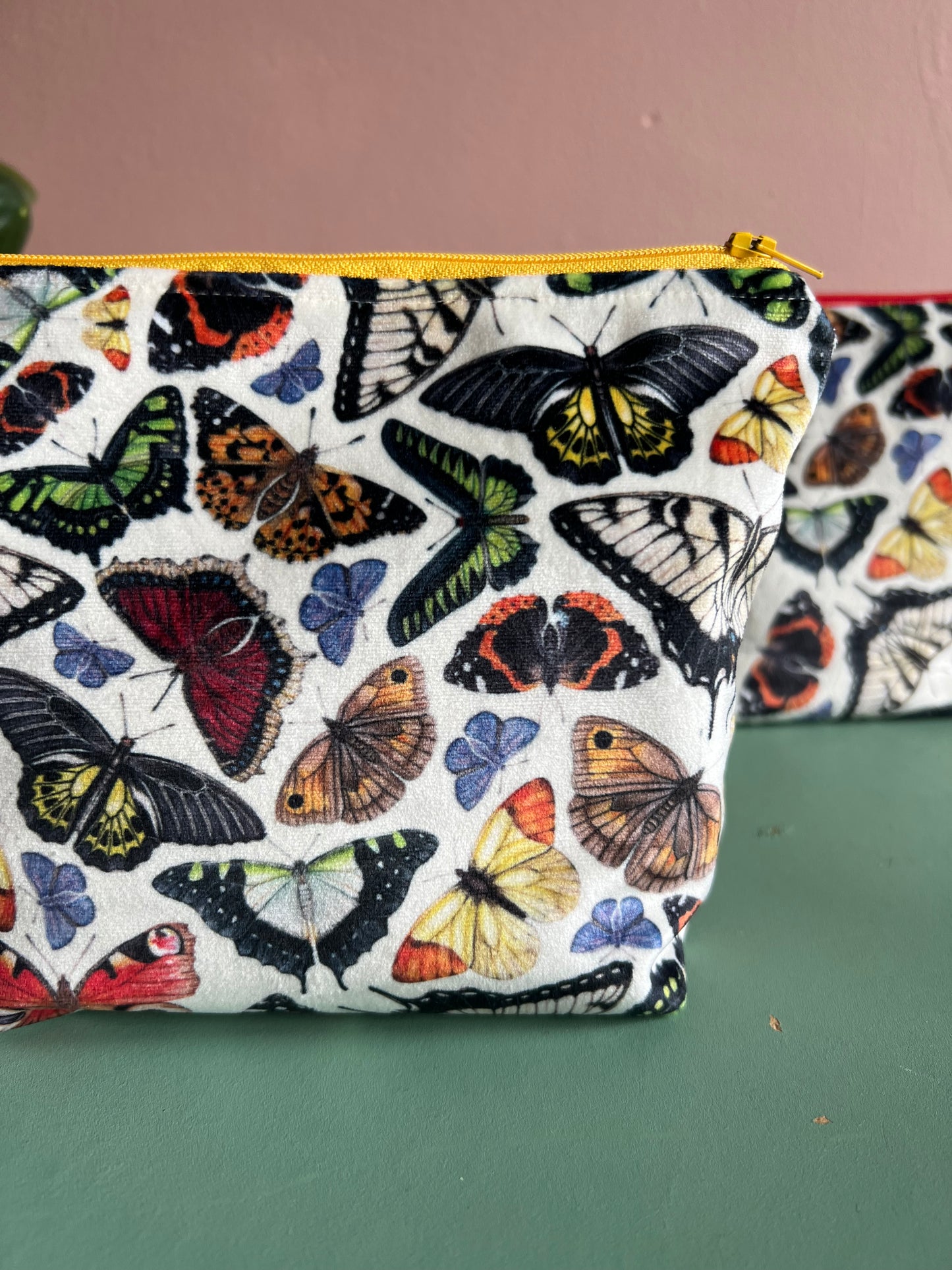 Velvet Butterfly Cosmetic Bag