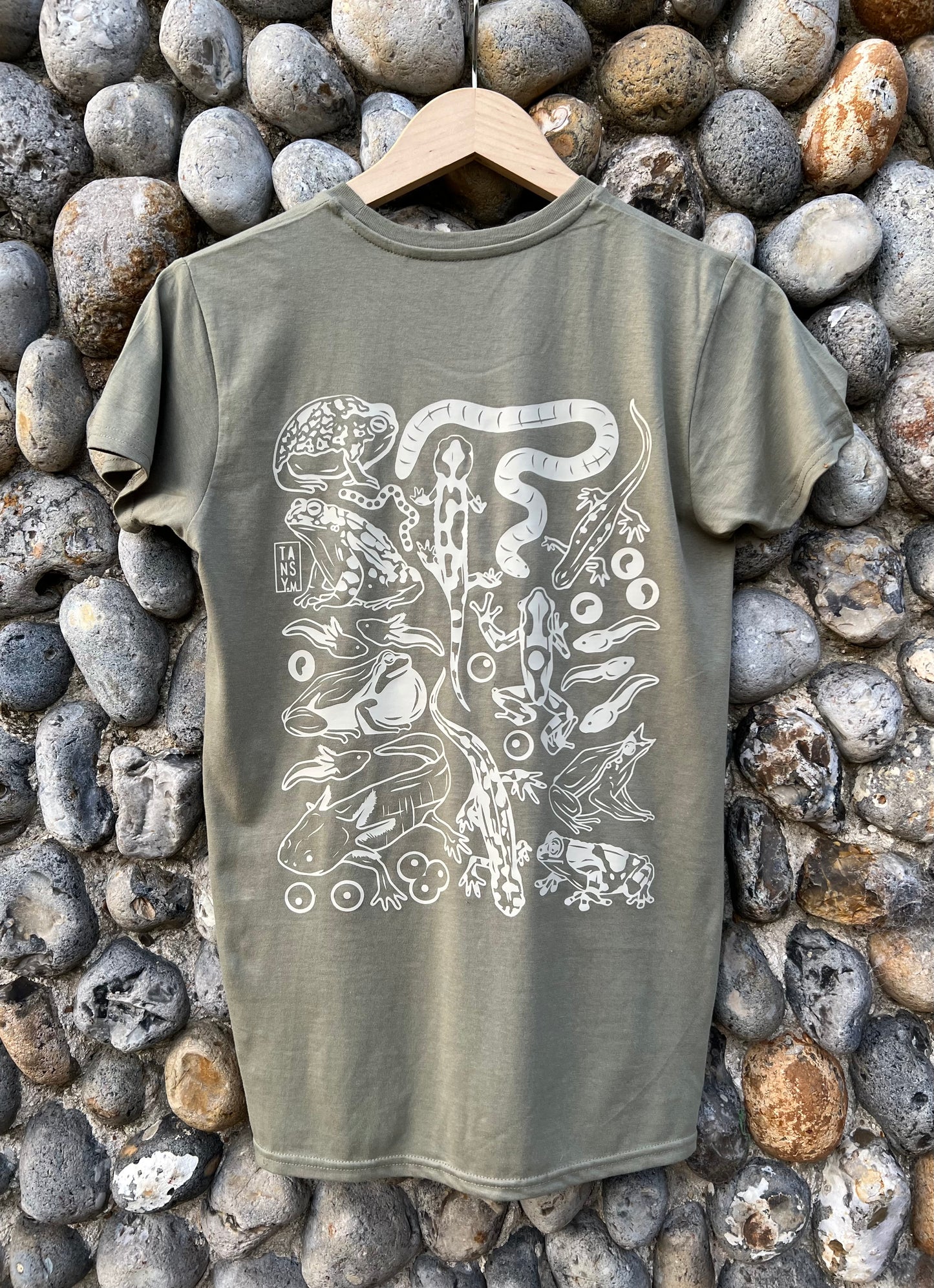 Amphibians // Khaki // organic cotton unisex tshirt