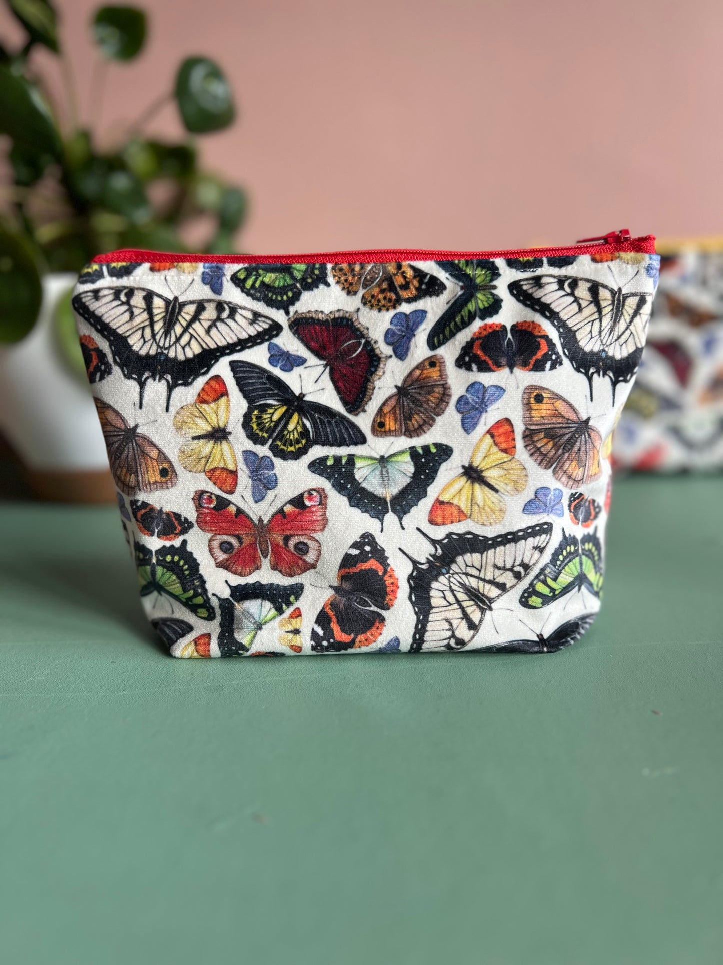 Velvet Butterfly Cosmetic Bag