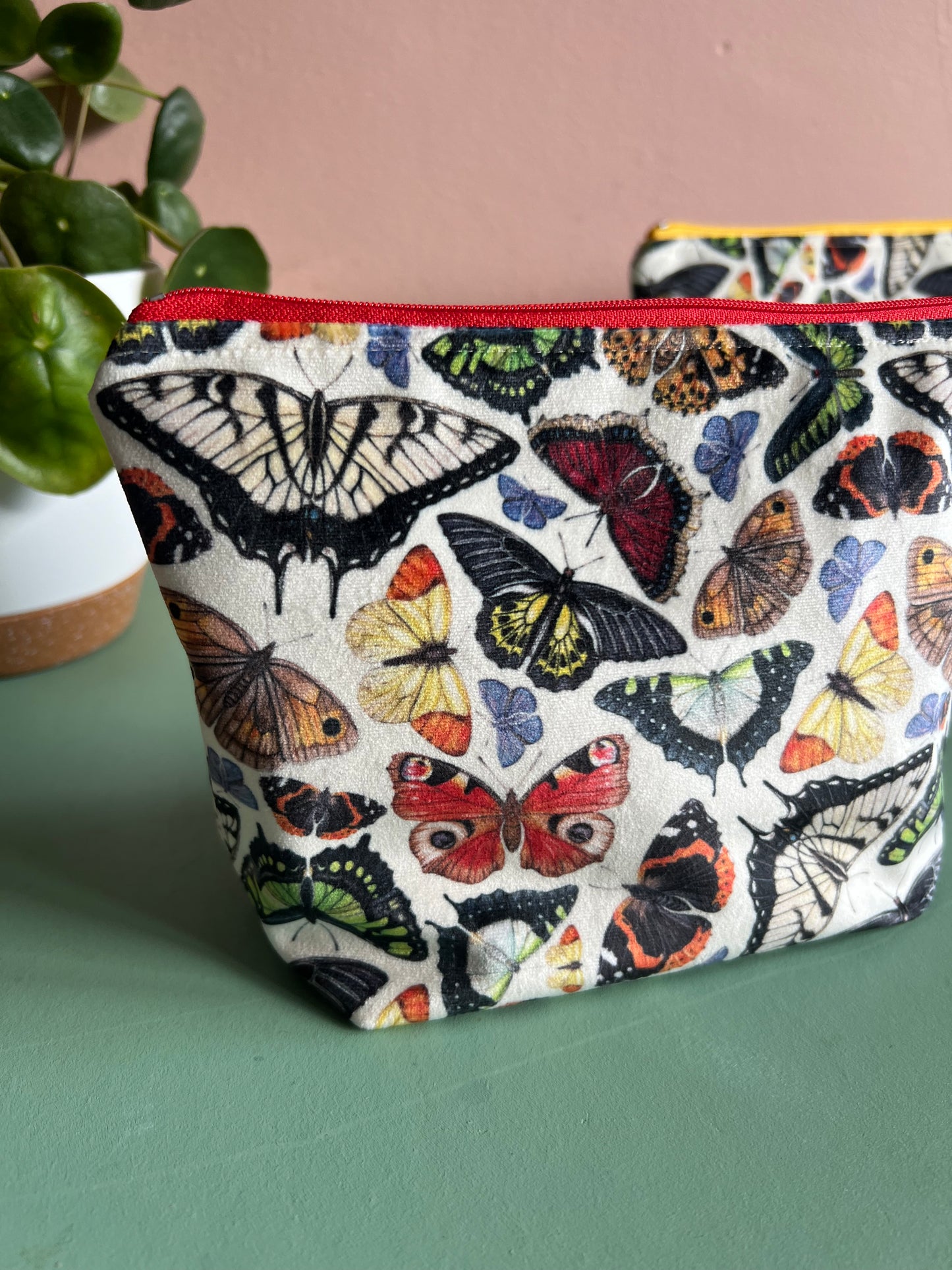 Velvet Butterfly Cosmetic Bag