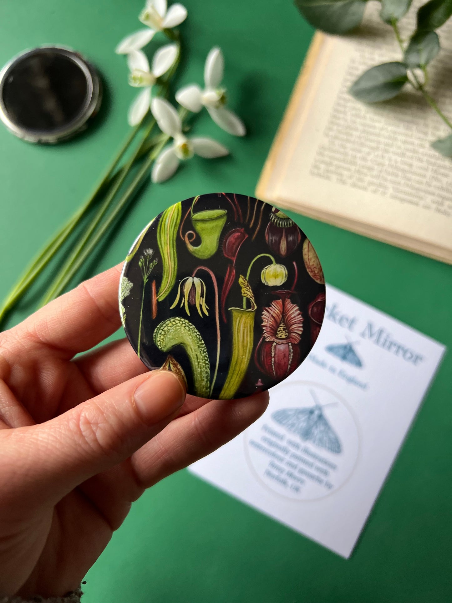 Carnivorous Plants Pocket Mirror