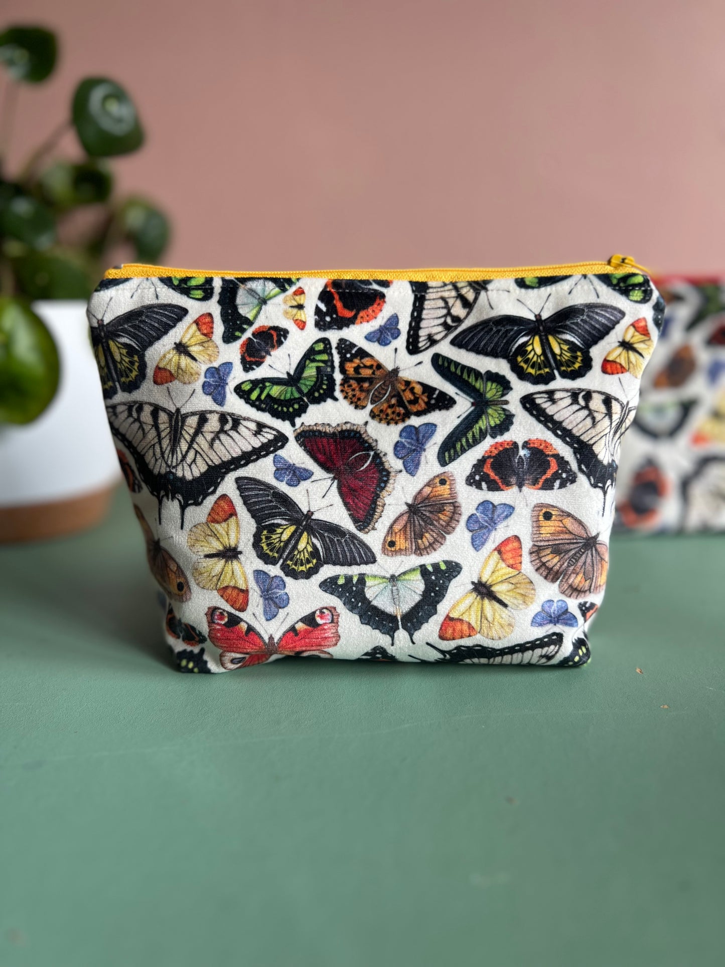 Velvet Butterfly Cosmetic Bag