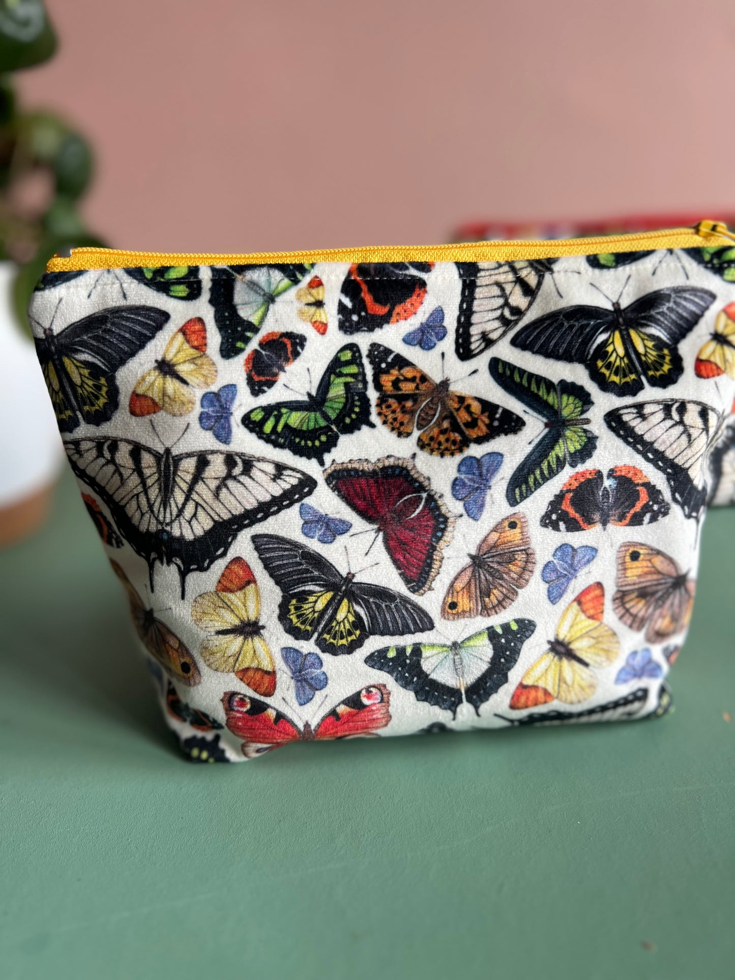 Velvet Butterfly Cosmetic Bag