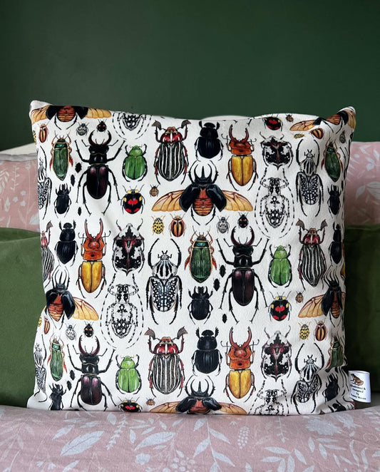 Beetle Soft Velvet Cushion Cover