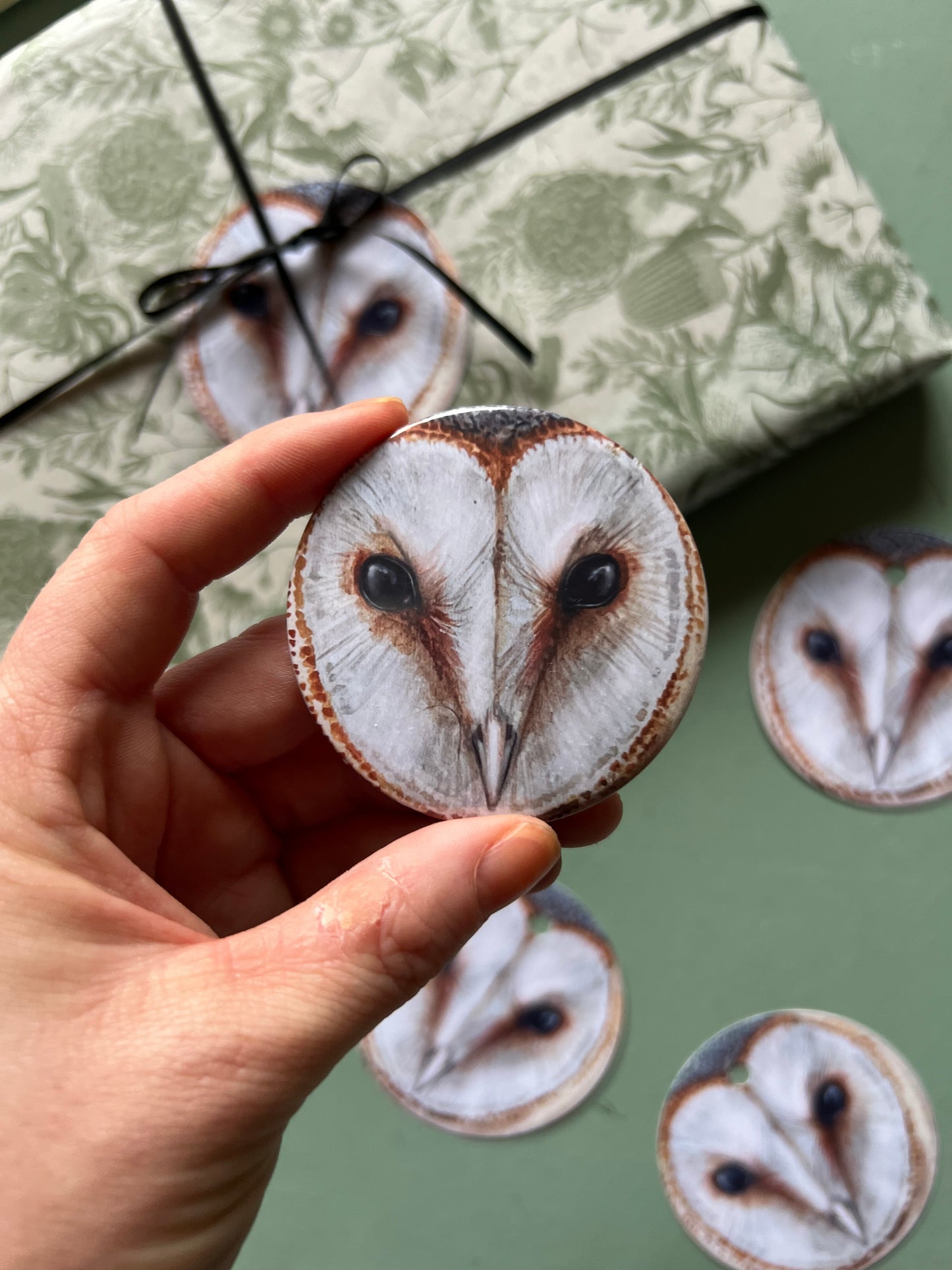 Barn Owl Pocket Mirror