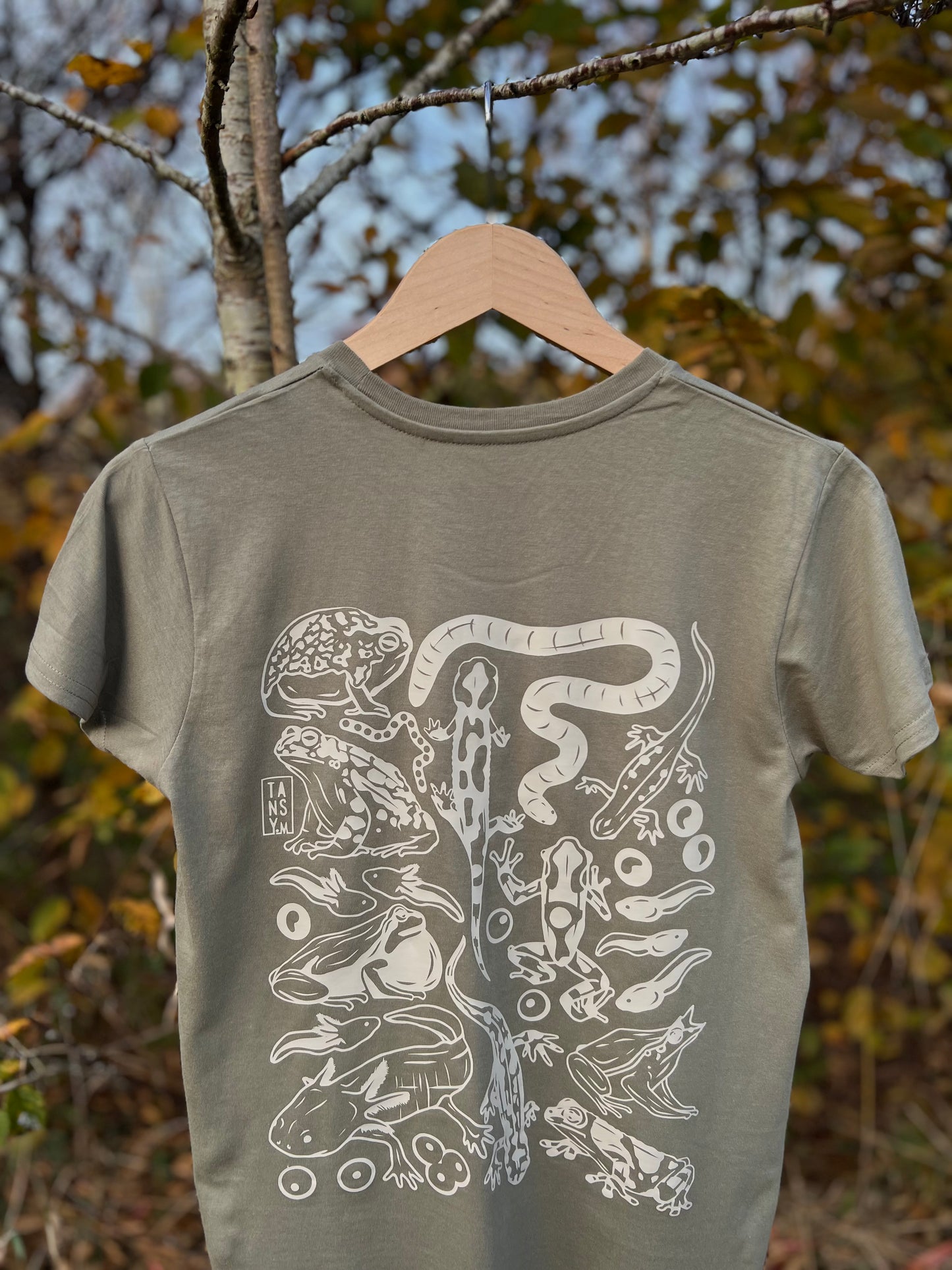 Amphibians // Khaki // organic cotton unisex tshirt