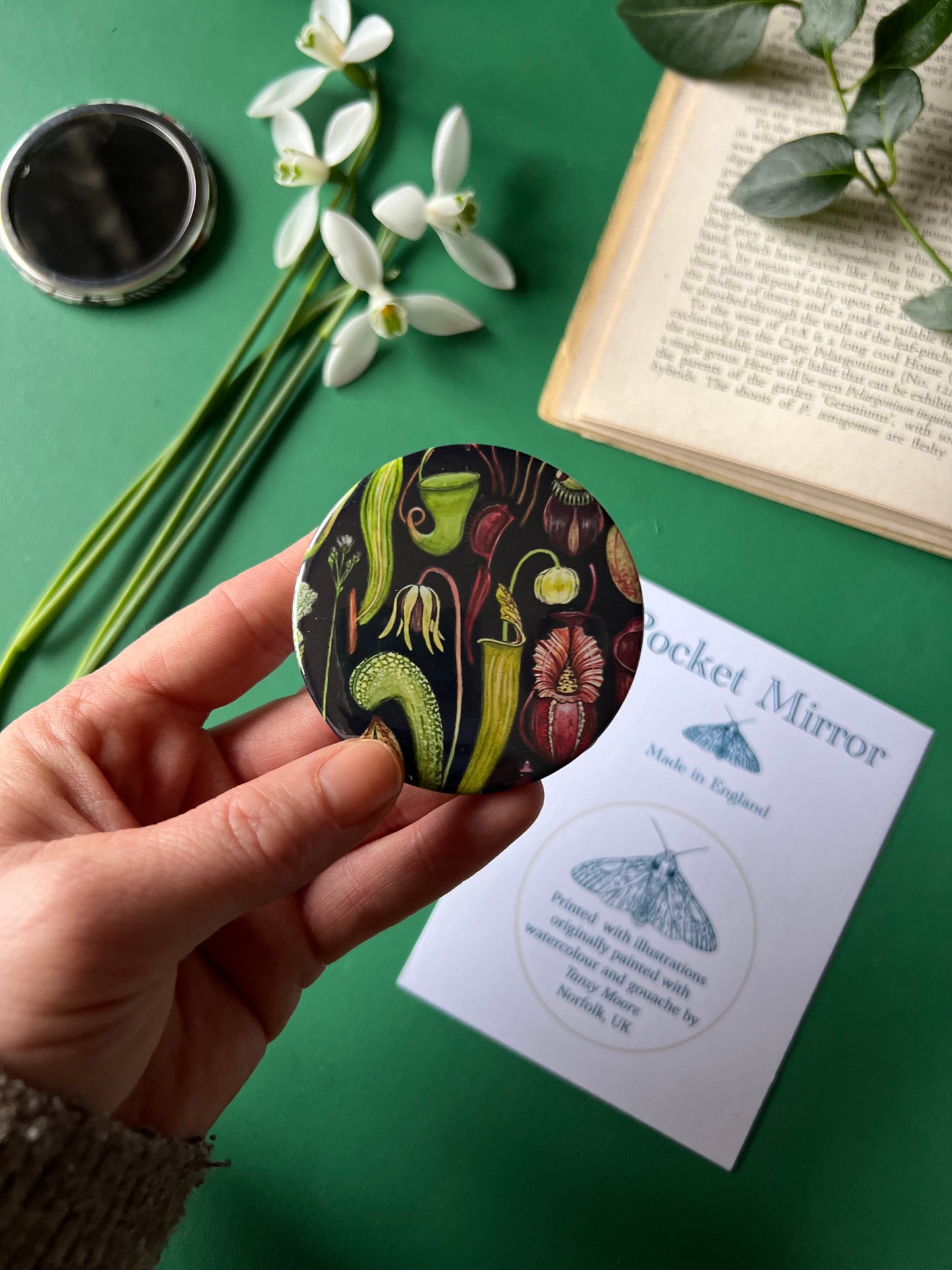 Carnivorous Plants Pocket Mirror