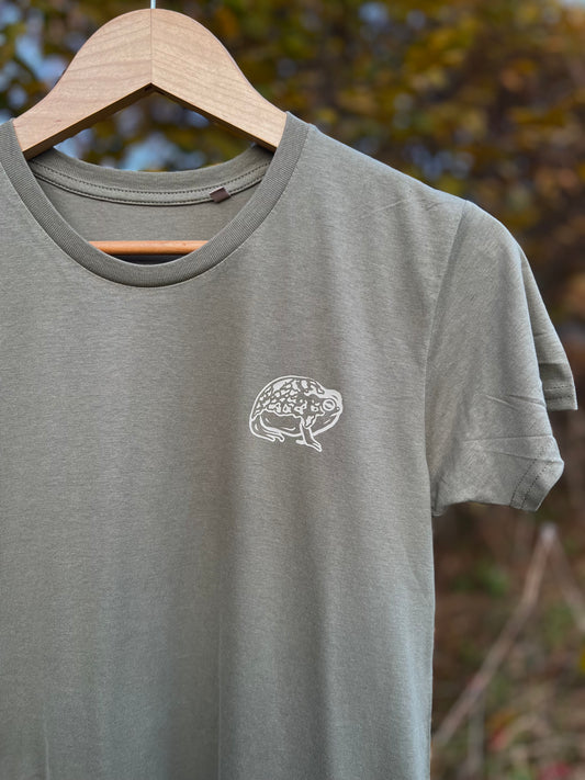 Amphibians // Khaki // organic cotton unisex tshirt