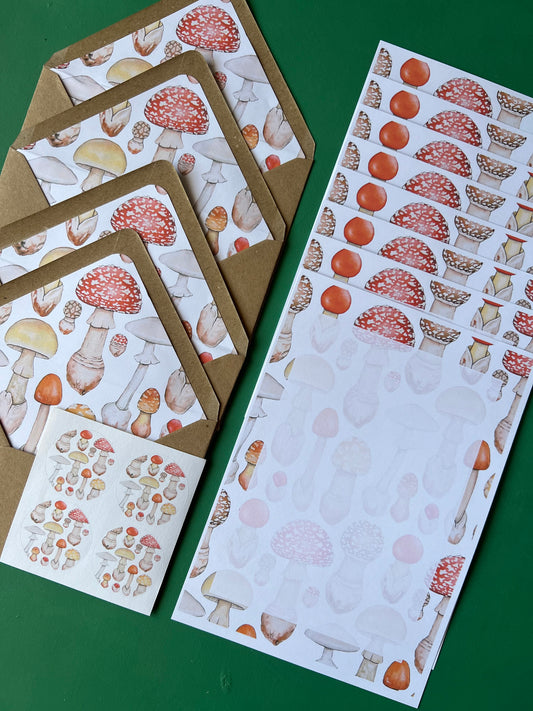 Mushroom Letter Writing Set