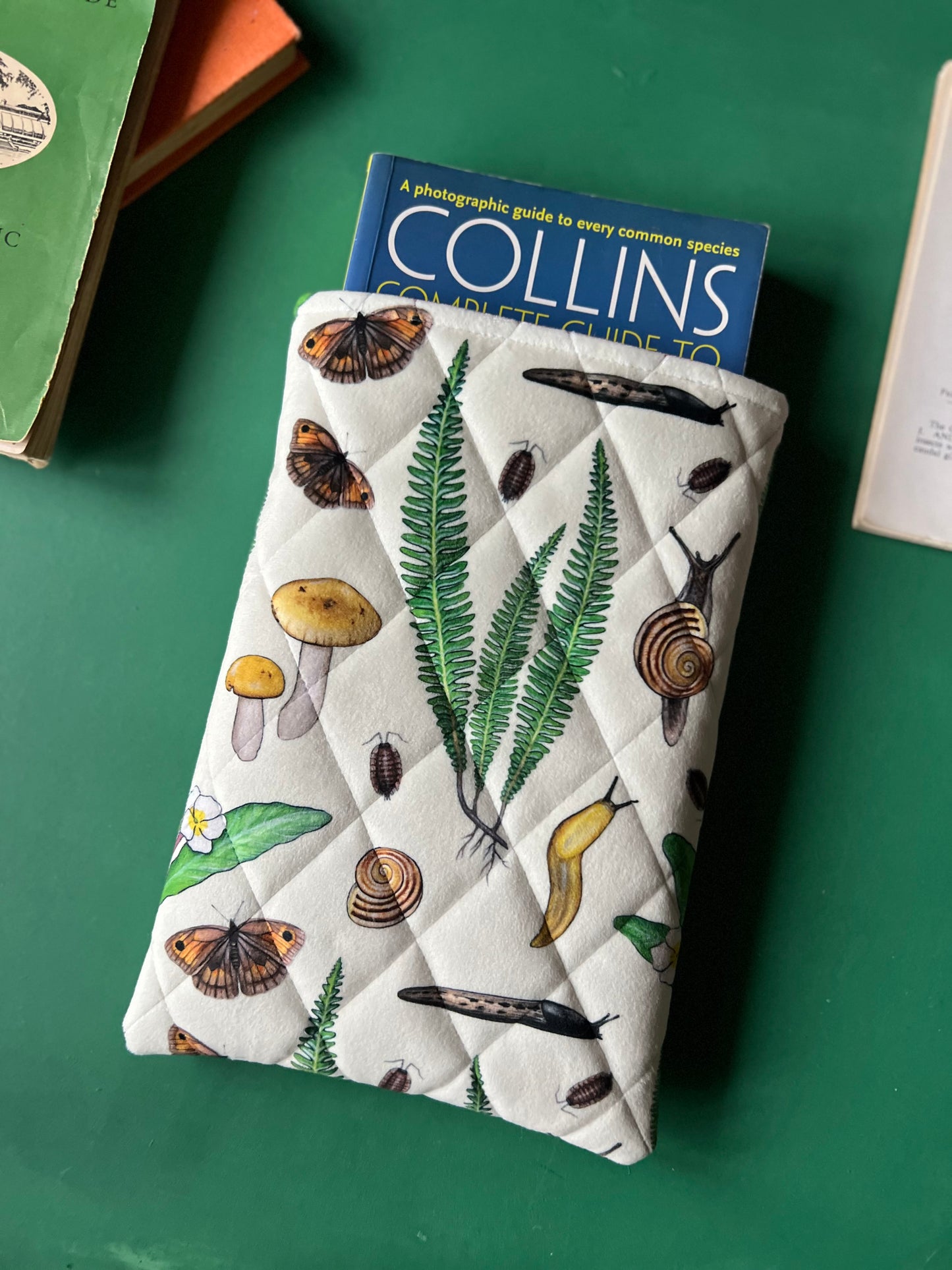 Forest Floor Quilted Velvet Book Sleeve