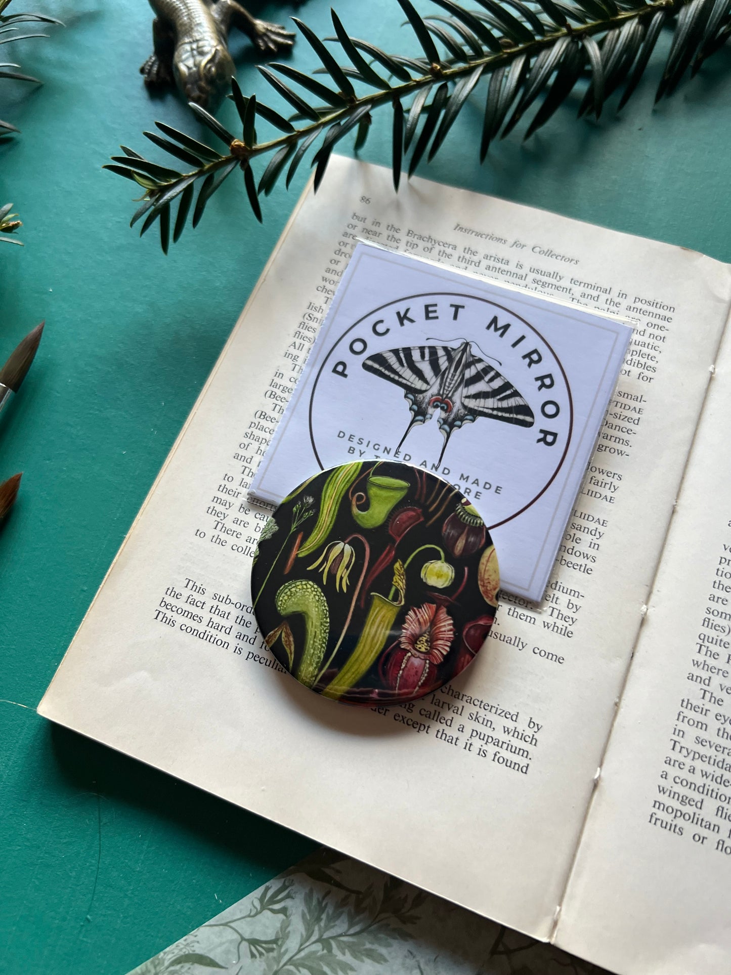 Carnivorous Plants Pocket Mirror