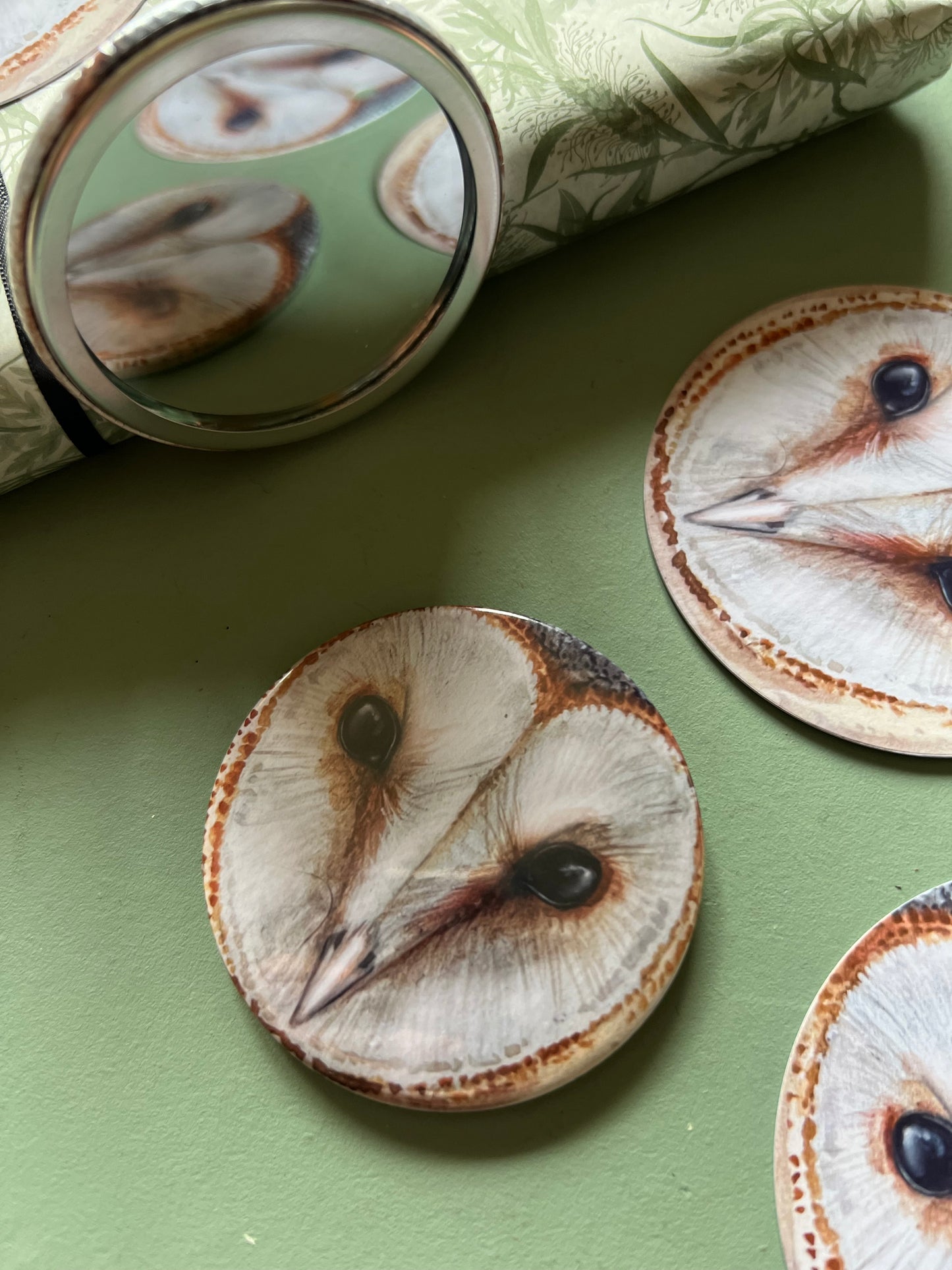 Barn Owl Pocket Mirror