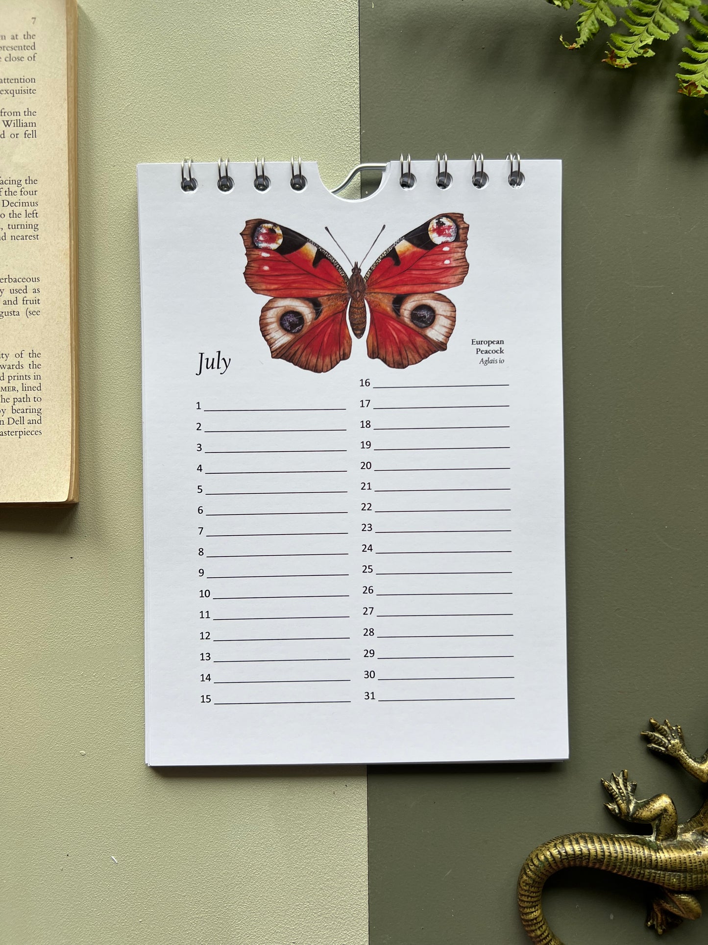 Butterfly and Moth Birthday and Other Important Dates Calendar, Perpetual Calendar